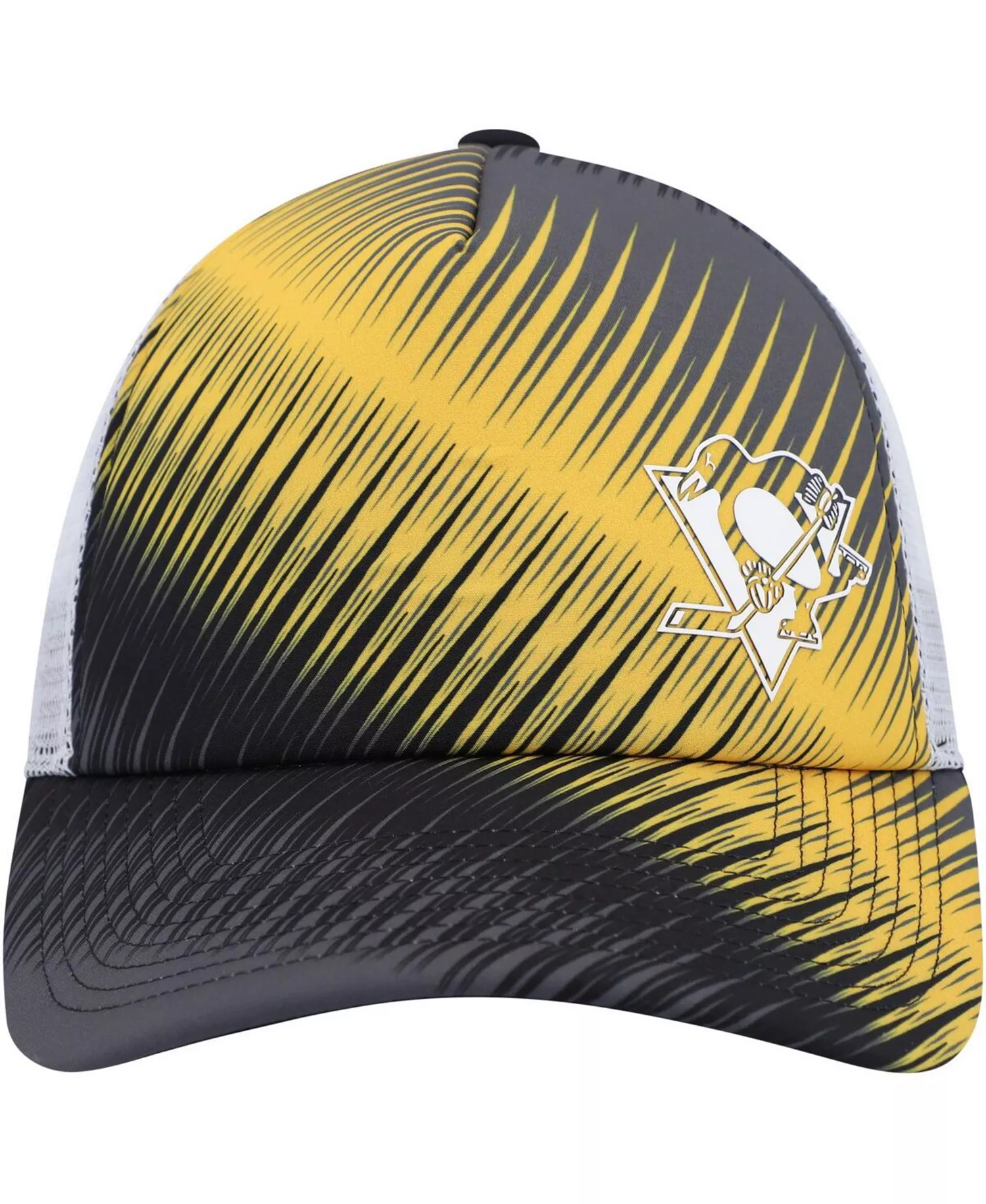 Women's Black, White Pittsburgh Penguins Graphic Foam Trucker Snapback Hat - Black, White - OSFM