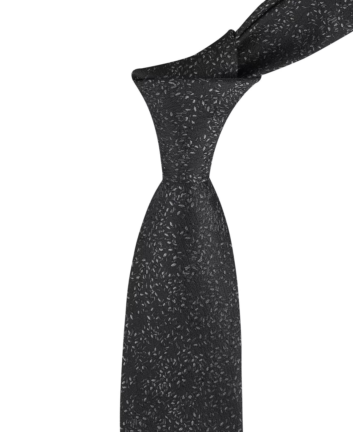 Men's Jean Floral Pattern Tie - Black - ONE SIZE