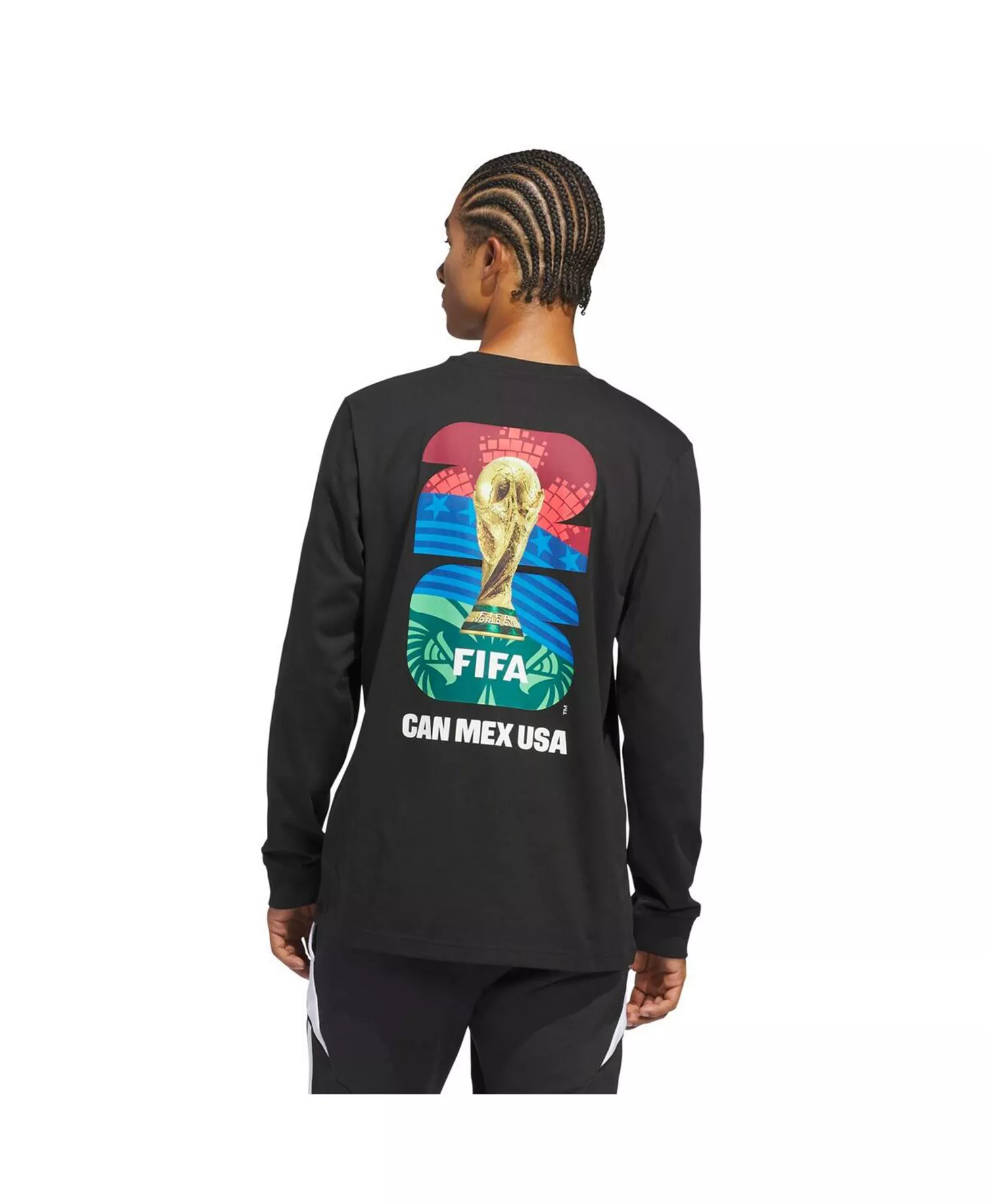 Men's Black 2026 FIFA World Cup Graphic Long Sleeve T-Shirt - Black - 2XL