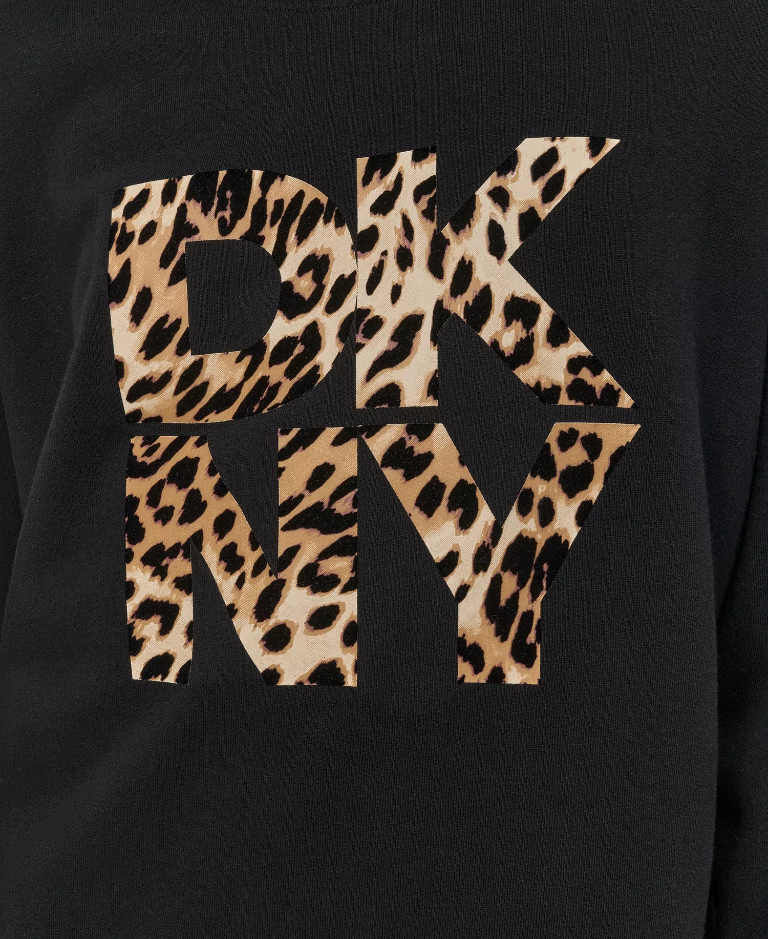 Women's Stacked Flock Logo Crew Neck Top - Eggnog - L