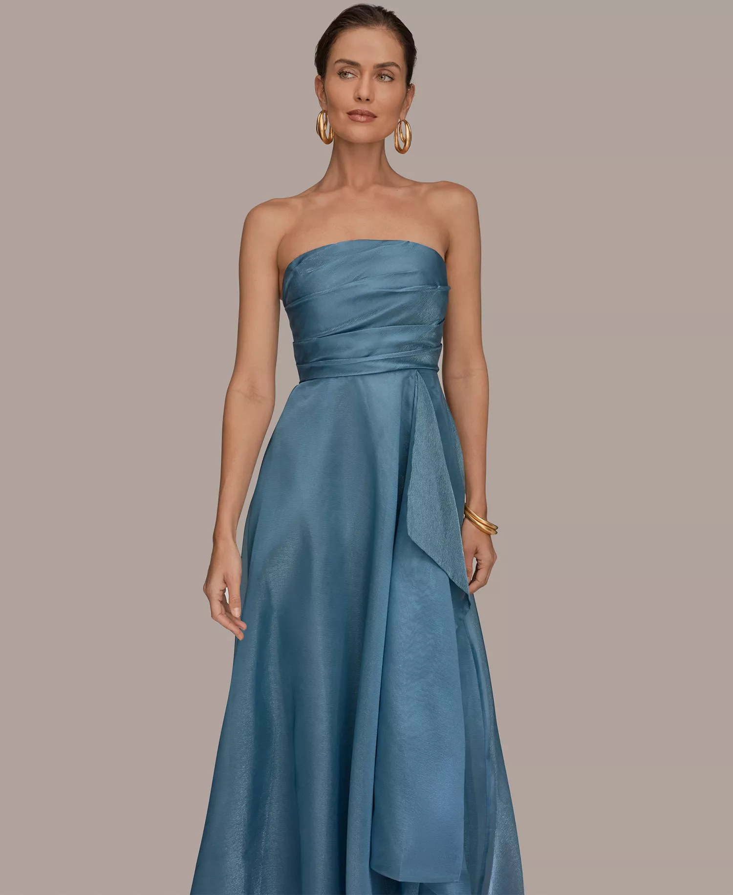 Women's Strapless Surplus Ball Gown - Washed Indigo - 10