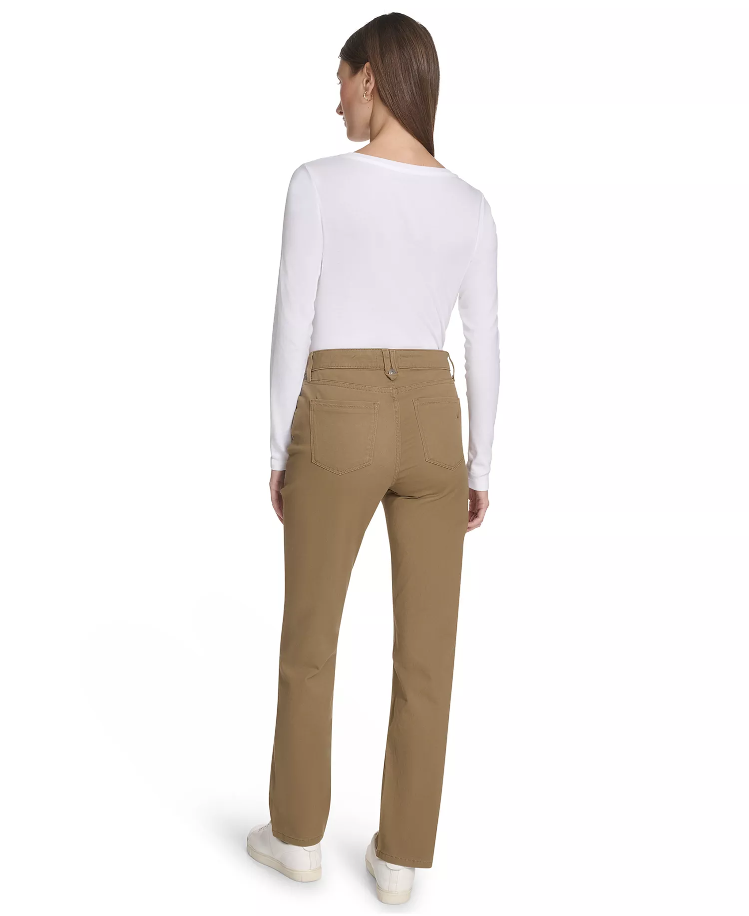 Women's Solid Stretch Full-Length Jeans - Barley - 10