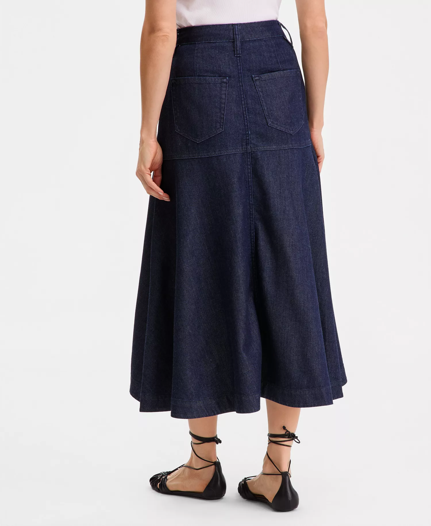 Women's Denim Midi Skirt, Macy's Exclusive - Hudson Wash - 0