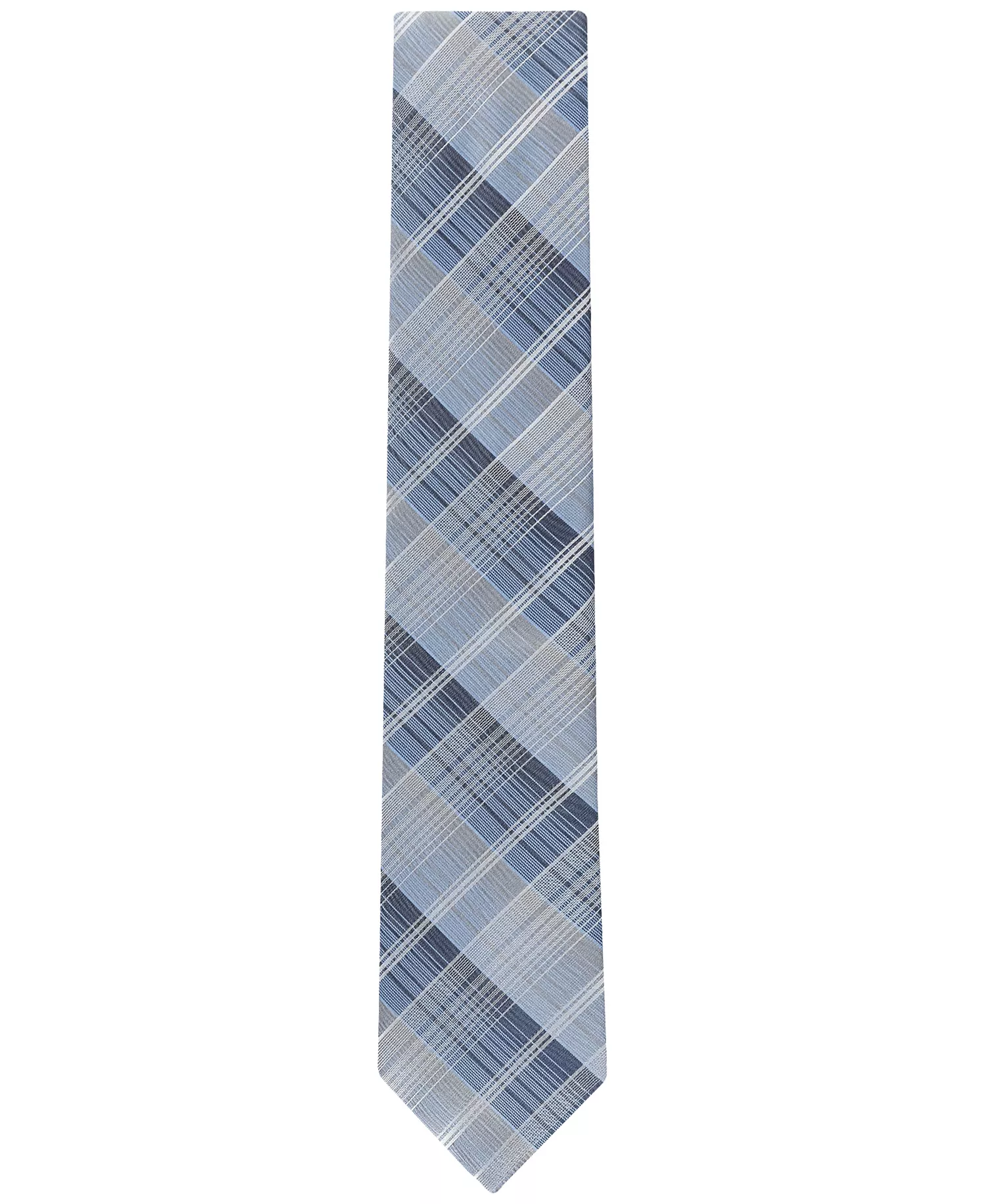 Men's Ombre Plaid Tie - Blue - ONE SIZE