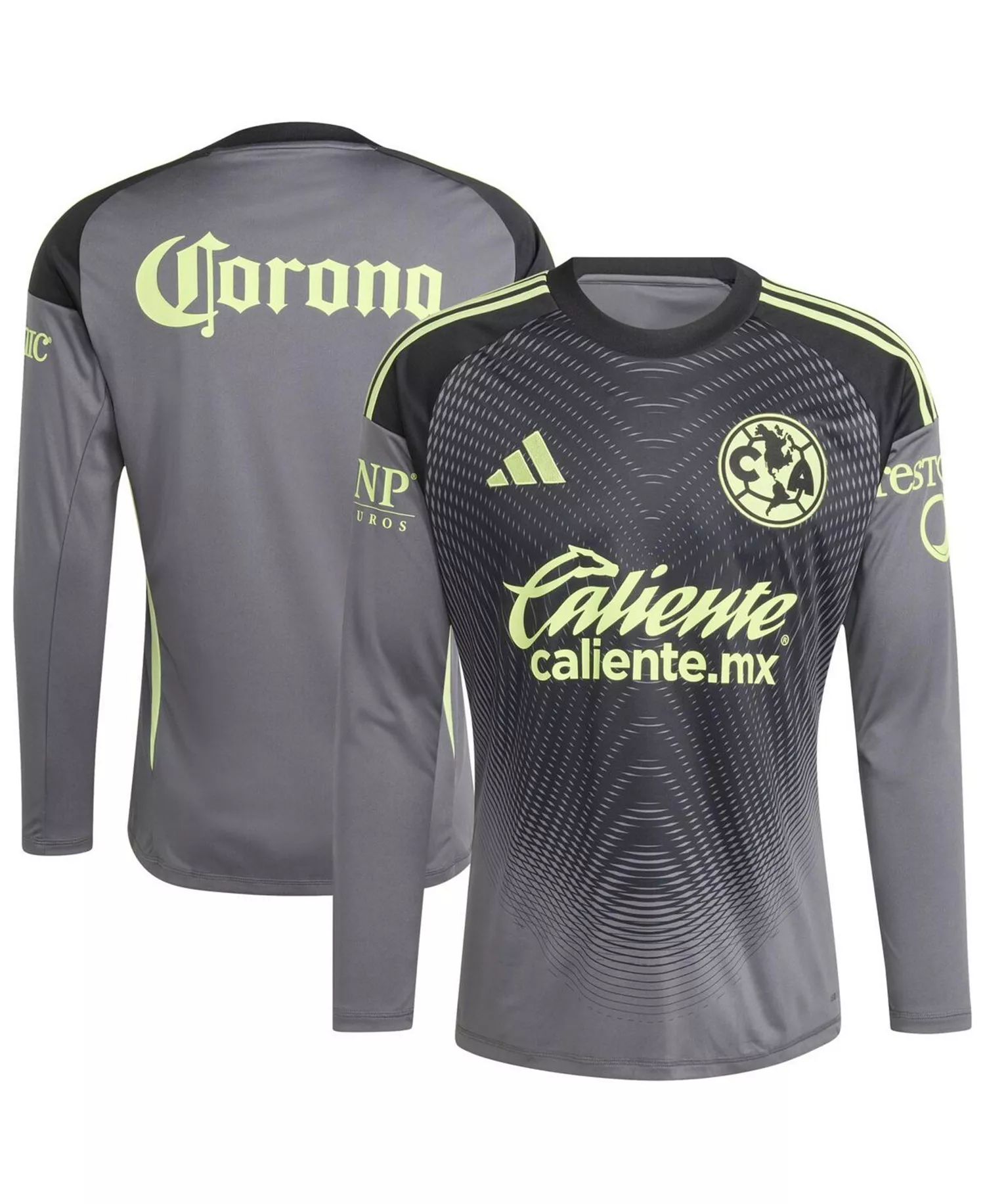 Men's Gray Club America 2025/26 Long Sleeve Goalkeeper Jersey - Gray - M