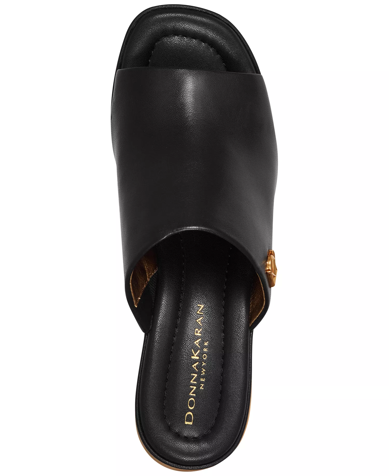 Women's Tinley Leather Peep Toe Mules - Black - 10