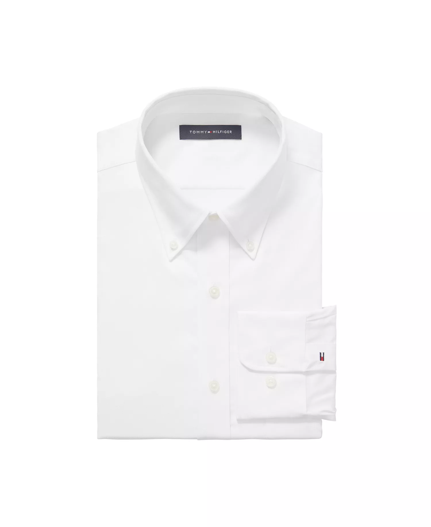 Men's TH Flex Regular Fit Wrinkle Resistant Stretch Twill Dress Shirt - White - 14.5 32/33