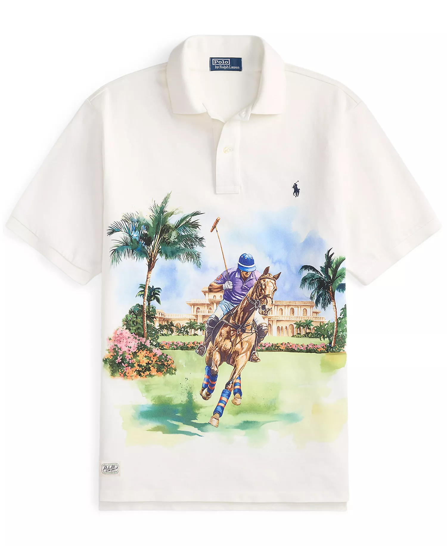 Men's Big & Tall Graphic Polo Shirt - Polo Society Poster Art - 2LT
