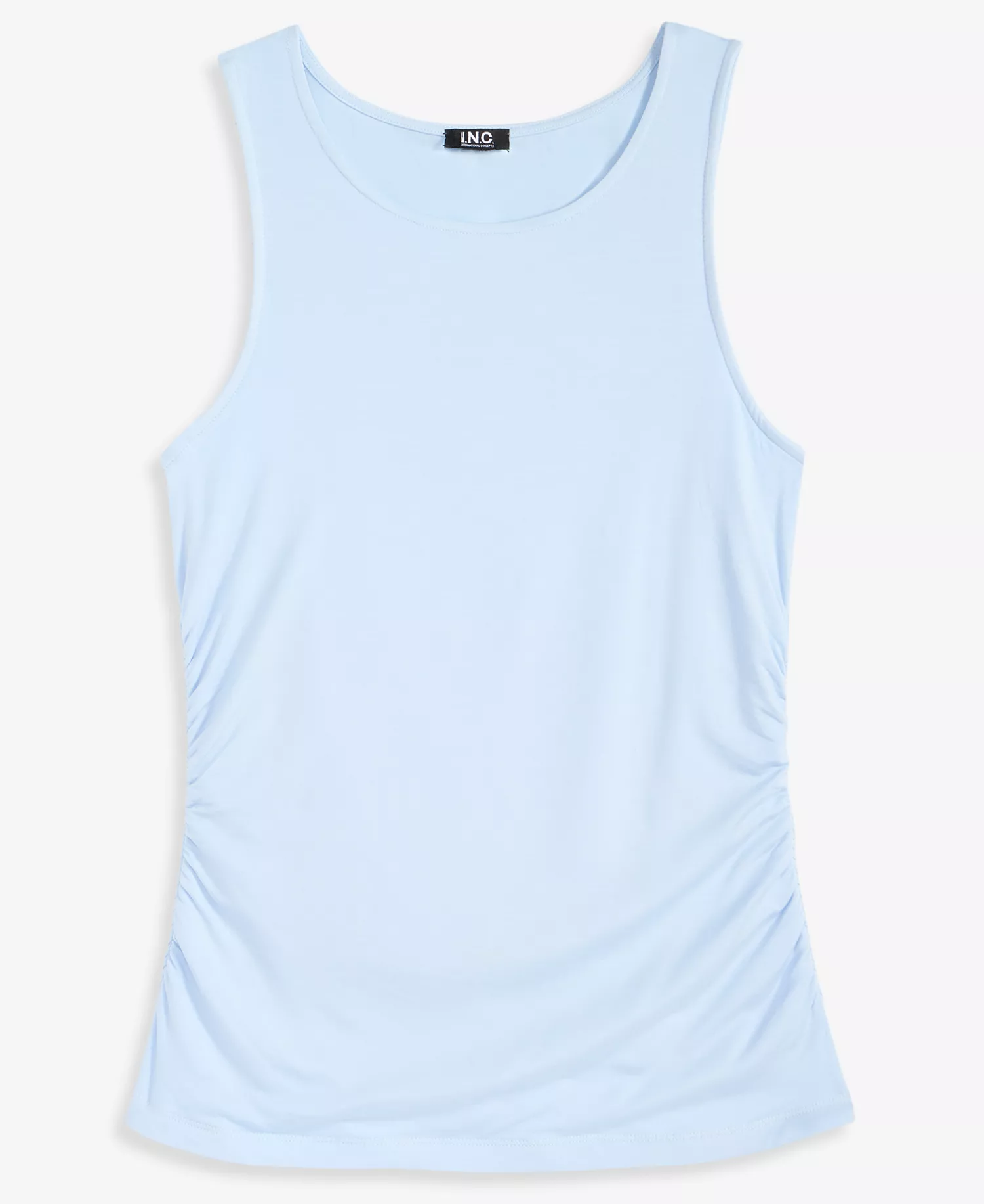 Women's Luxe-Layering Jersey Ruched Tank, Macy's Exclusive  - Bliss Blue - L