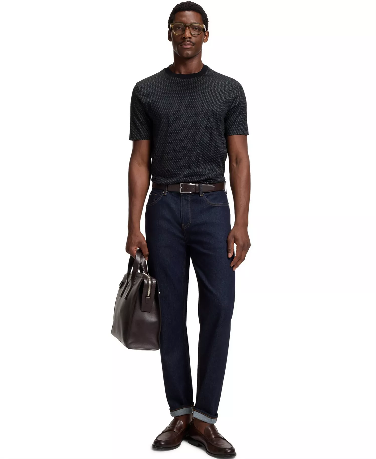 Men's Mercerized-Cotton Monogram T-Shirt - Black - 2XL