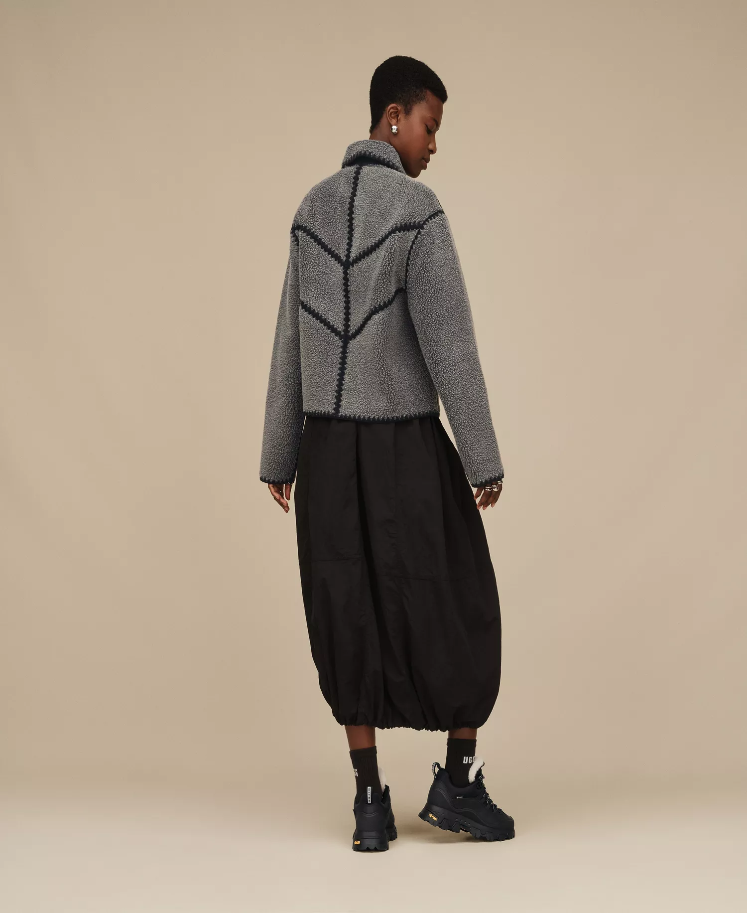 UGG Women's Ellison Fluff Shell Jacket - Charcoal Heather - L