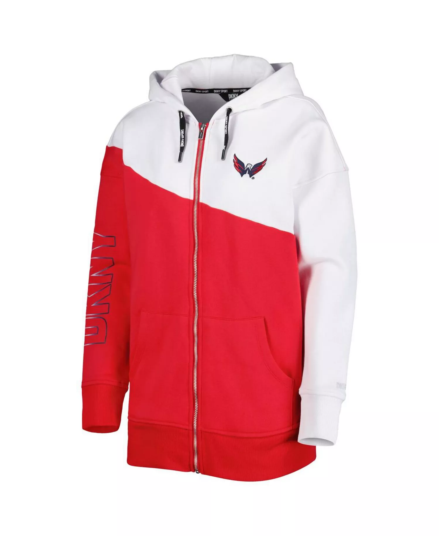 Women's Red, White Washington Capitals Gina Full-Zip Hoodie - Red, White - L