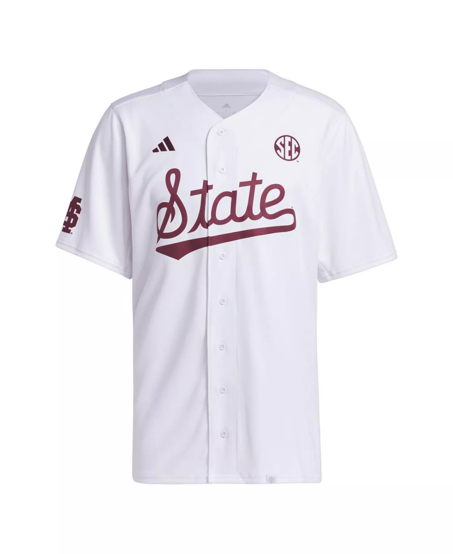 Men's White Mississippi State Bulldogs Team Baseball Jersey - White - 2XL