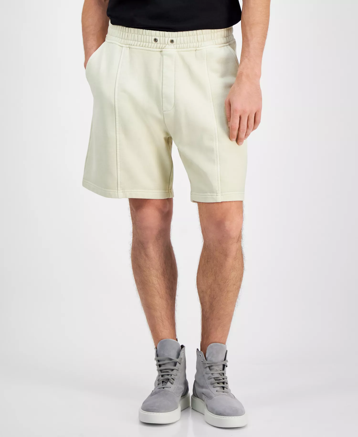 Men's Nuralpo Elastic Waist French Terry 7-2/3" Shorts - Med Beige - M