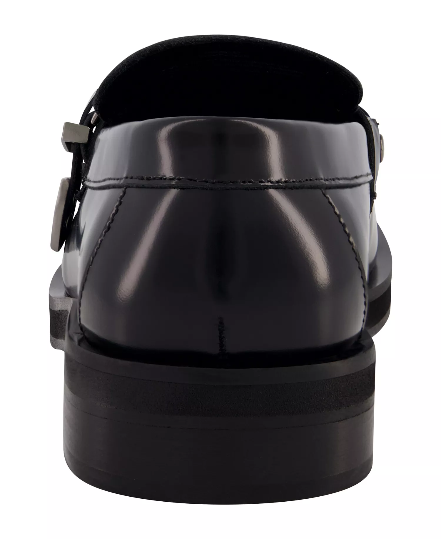 Men's White Label Box Leather Moc Toe Loafers - Black - 8.5