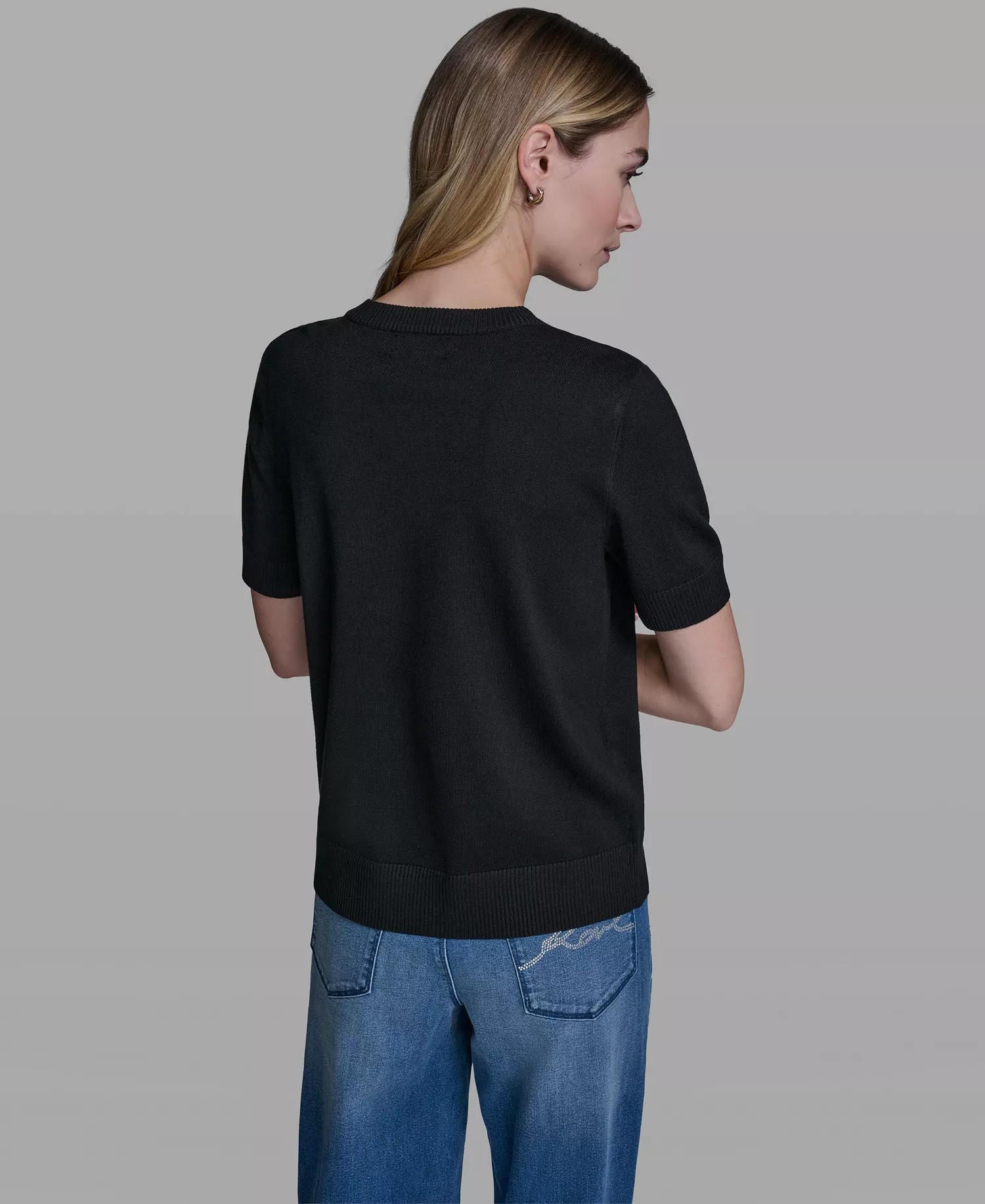 Women's Karl and Choupette Crew Neck Graphic Sweater - Black - L