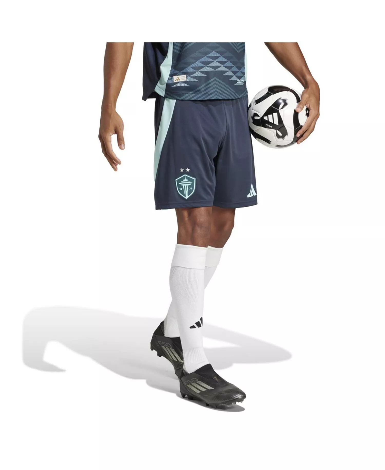Men's Blue Seattle Sounders FC Away 2025 The Salish Sea Kit Authentic Shorts - Blue - 2XL