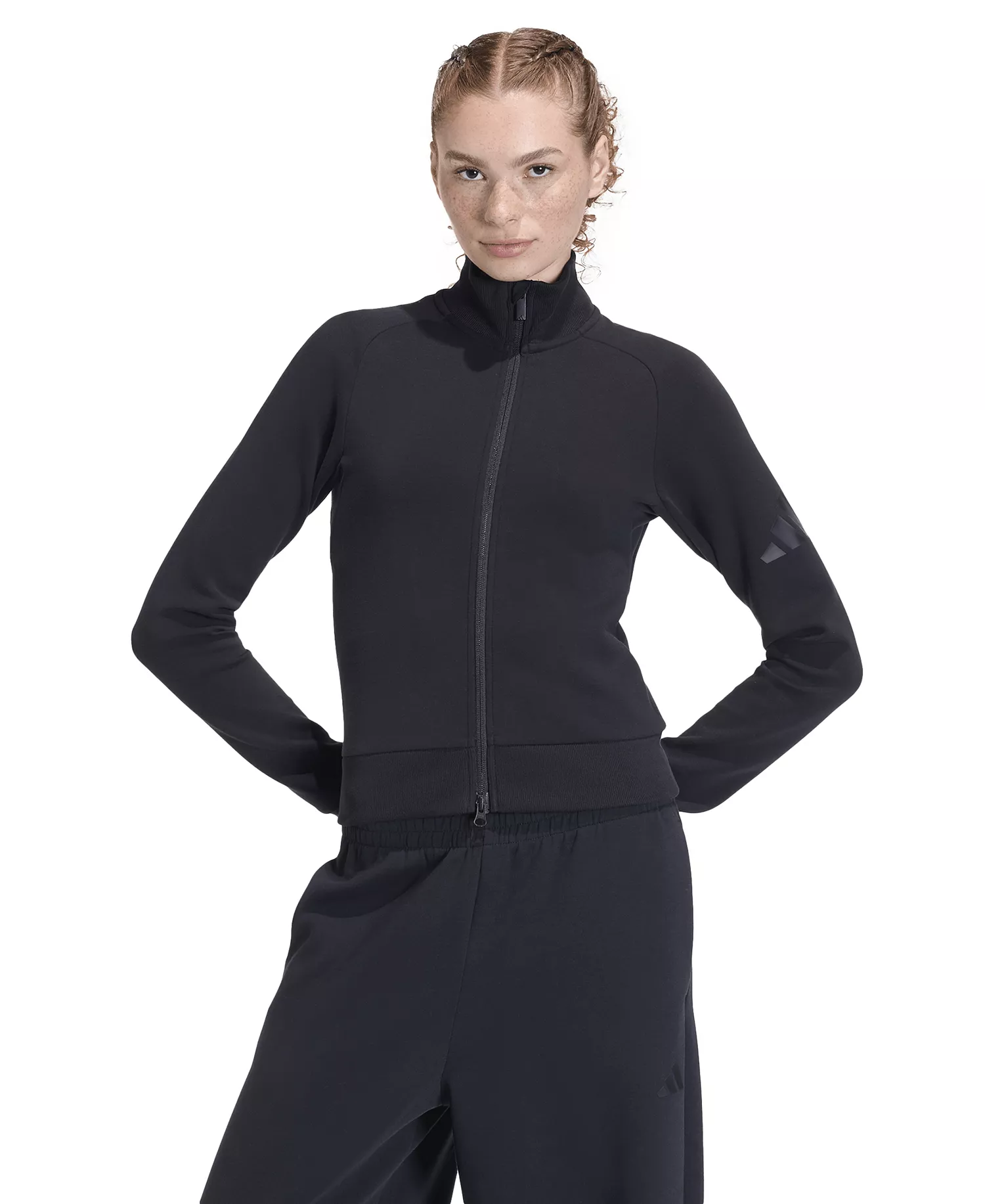 Women's Slim Sportswear Track Jacket - Black - 2XL