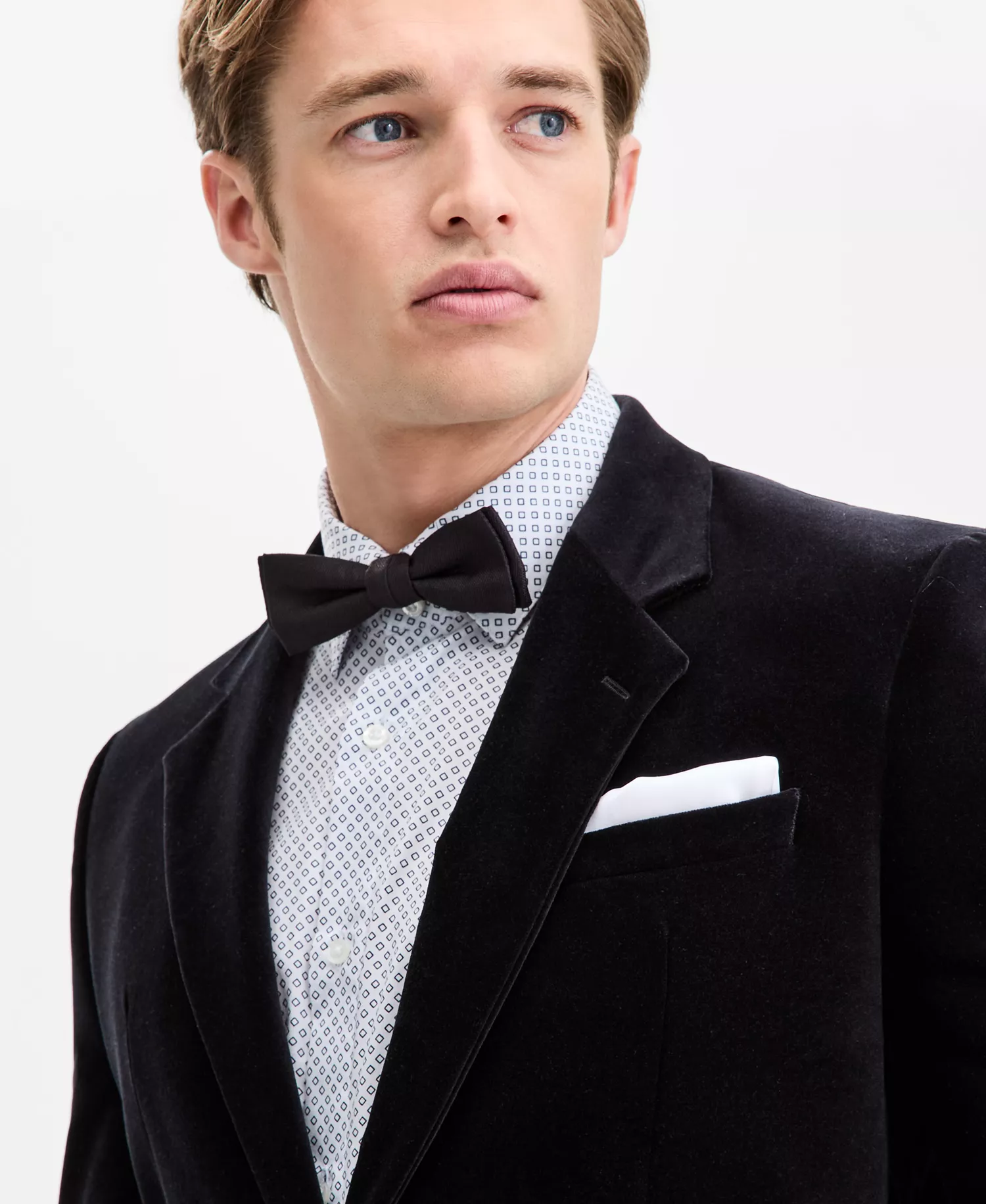 Men's Slim-Fit Solid Velvet Sport Coat - Black - 36R