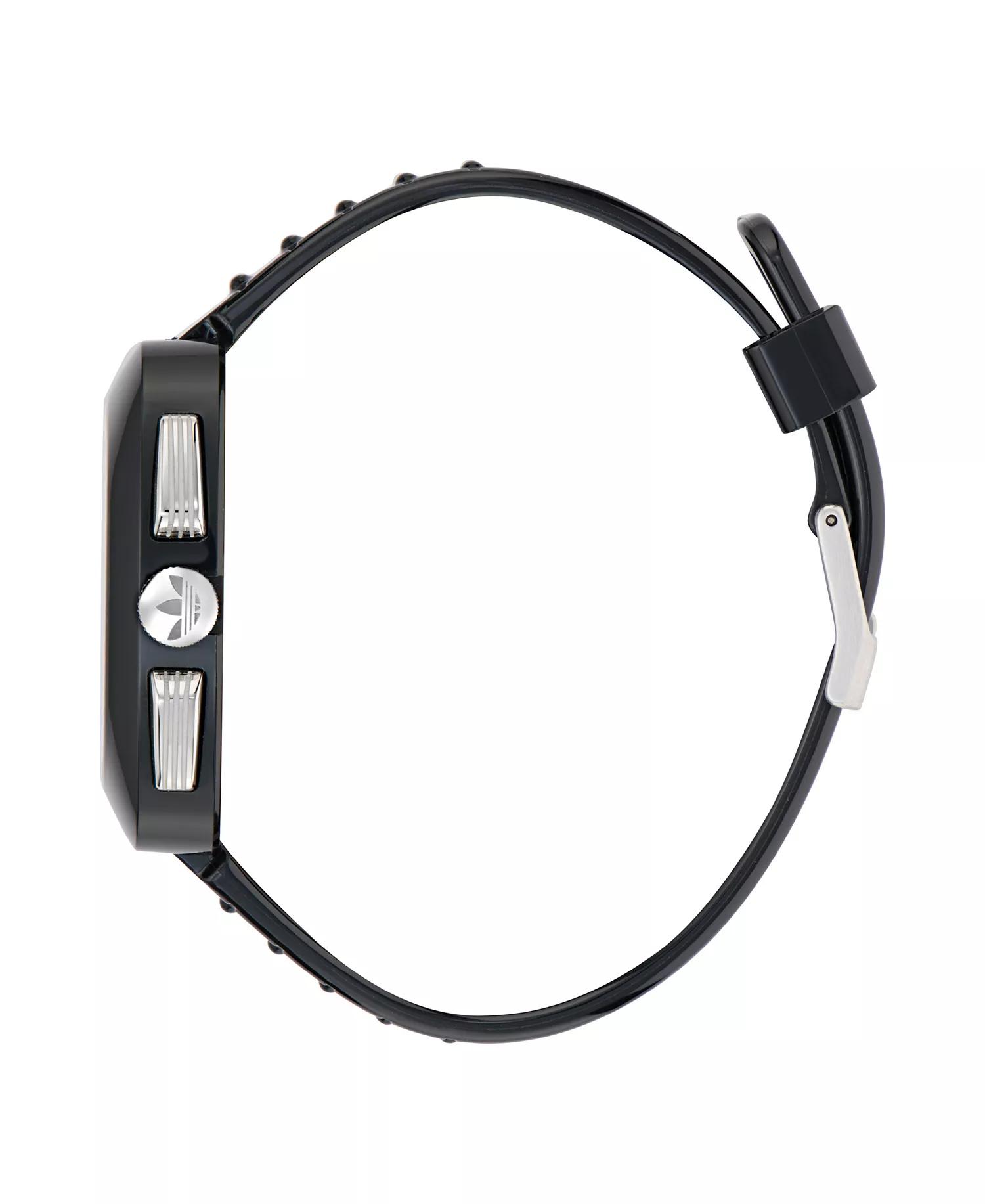 Unisex Chronograph Black Polyurethane Watch, 39mm - Black - No Size