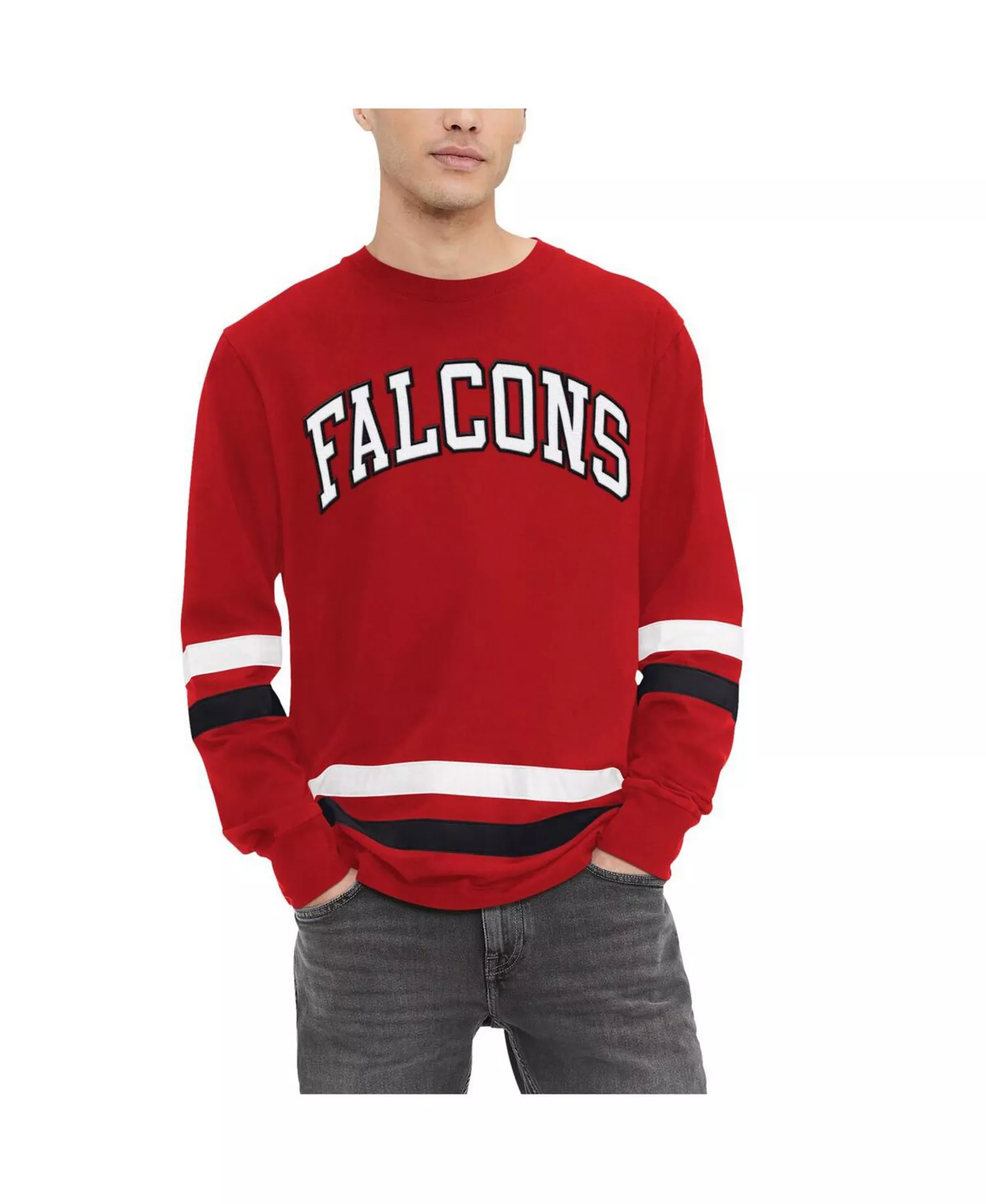 Men's Red, Black Atlanta Falcons Nolan Long Sleeve T-shirt - Red, Black - 2XL