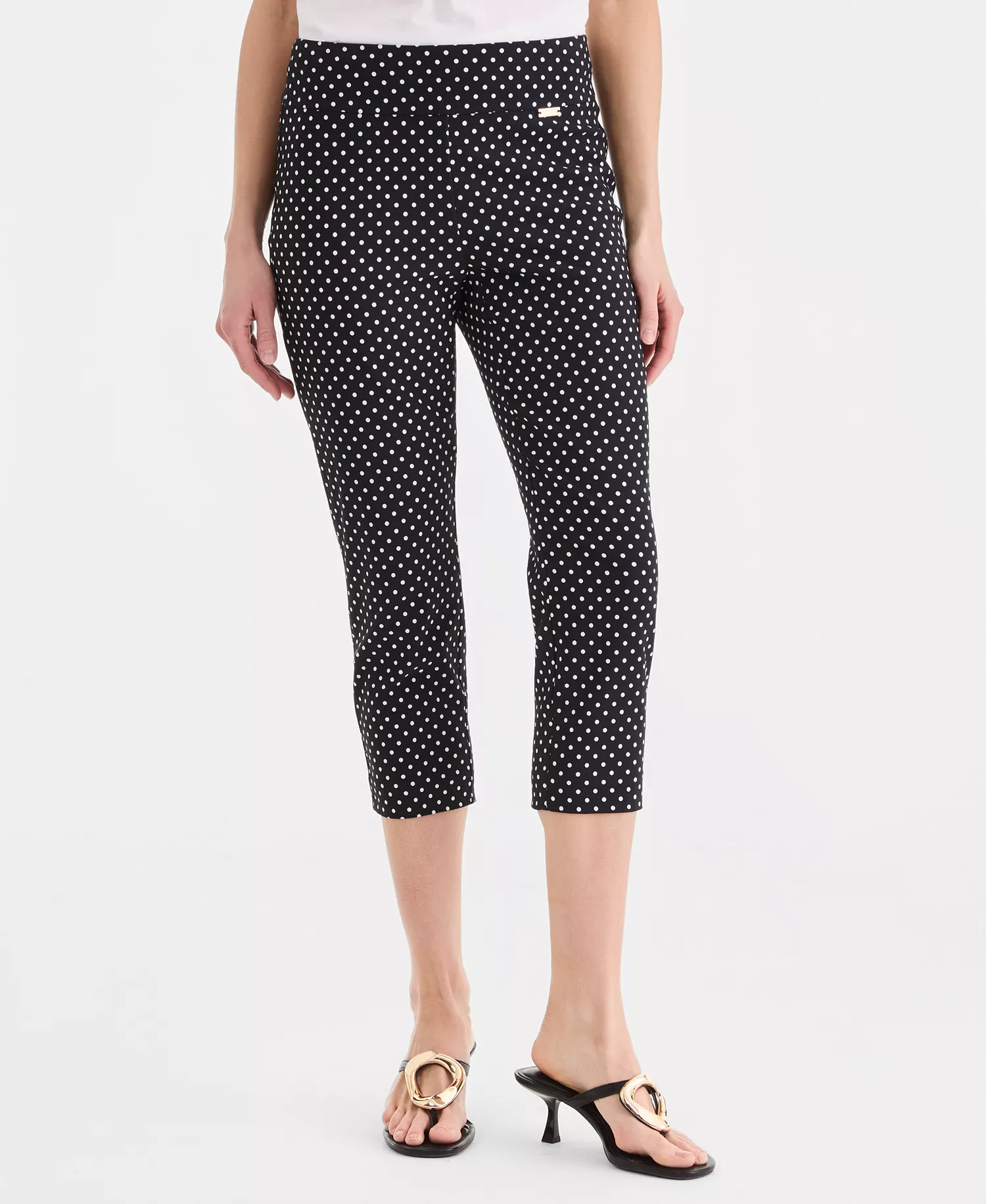Women's Printed Pull-On Capri Pants, Macy's Exclusive - Debbie Dots - 0