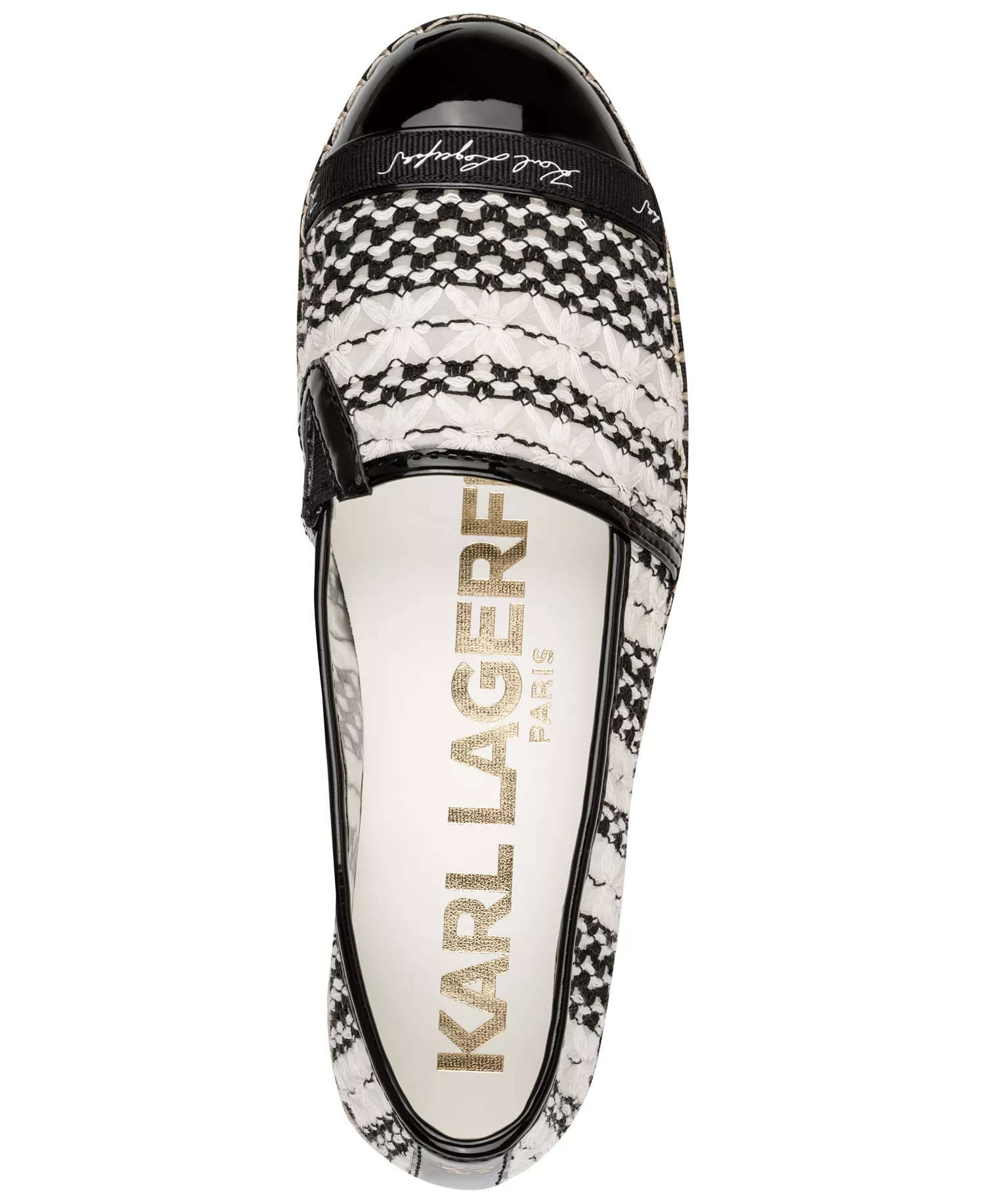 Women's Millicent Espadrille Flats - Black/White - 10