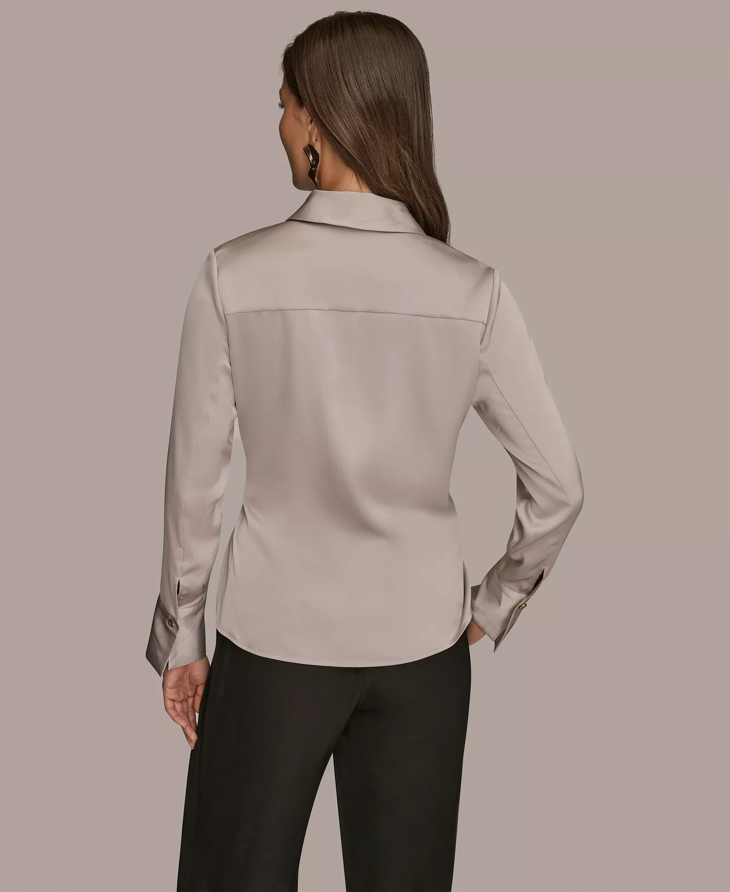 Women's Wrap Long Sleeve V-Neck Top - Vapor - S