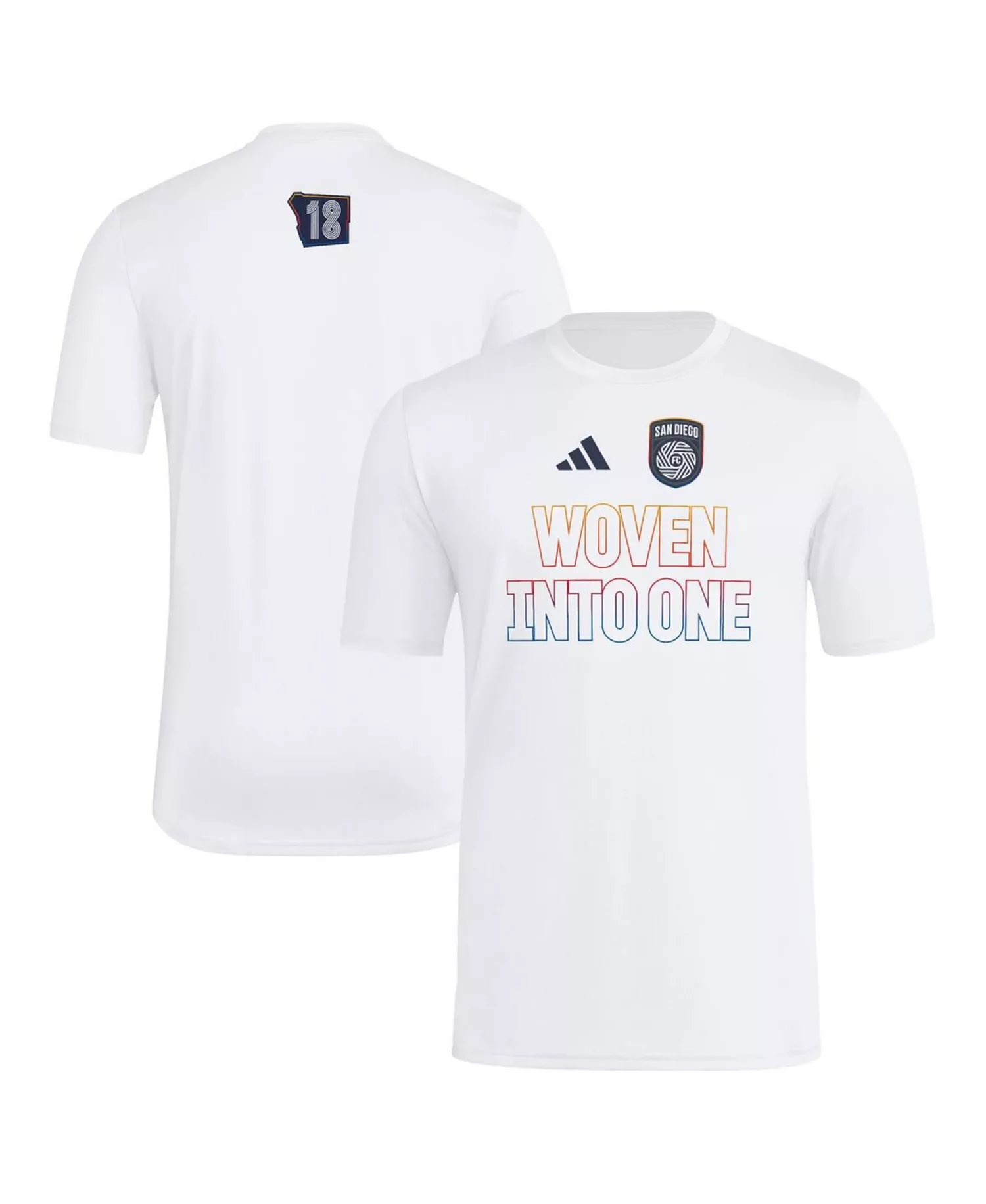 Men's White San Diego FC 2025 Jersey Hook AEROREADY T-Shirt - White - 2XL