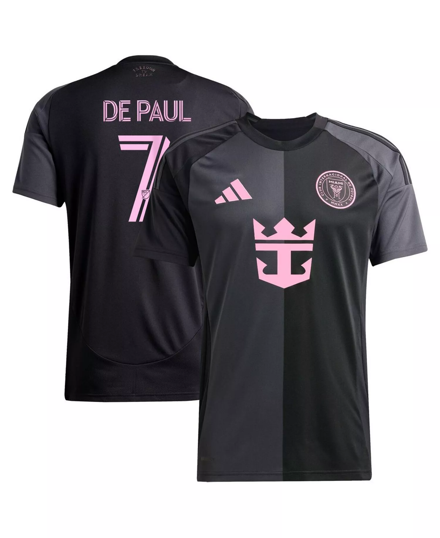 Men's Rodrigo De Paul Black Inter Miami CF 2025 The Fortitude Kit Replica Player Jersey - Black - 2XL