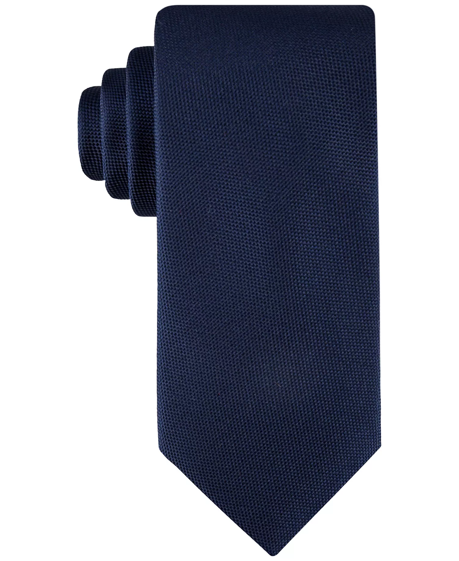 Men's Oxford Solid Tie - Navy - ONE SIZE