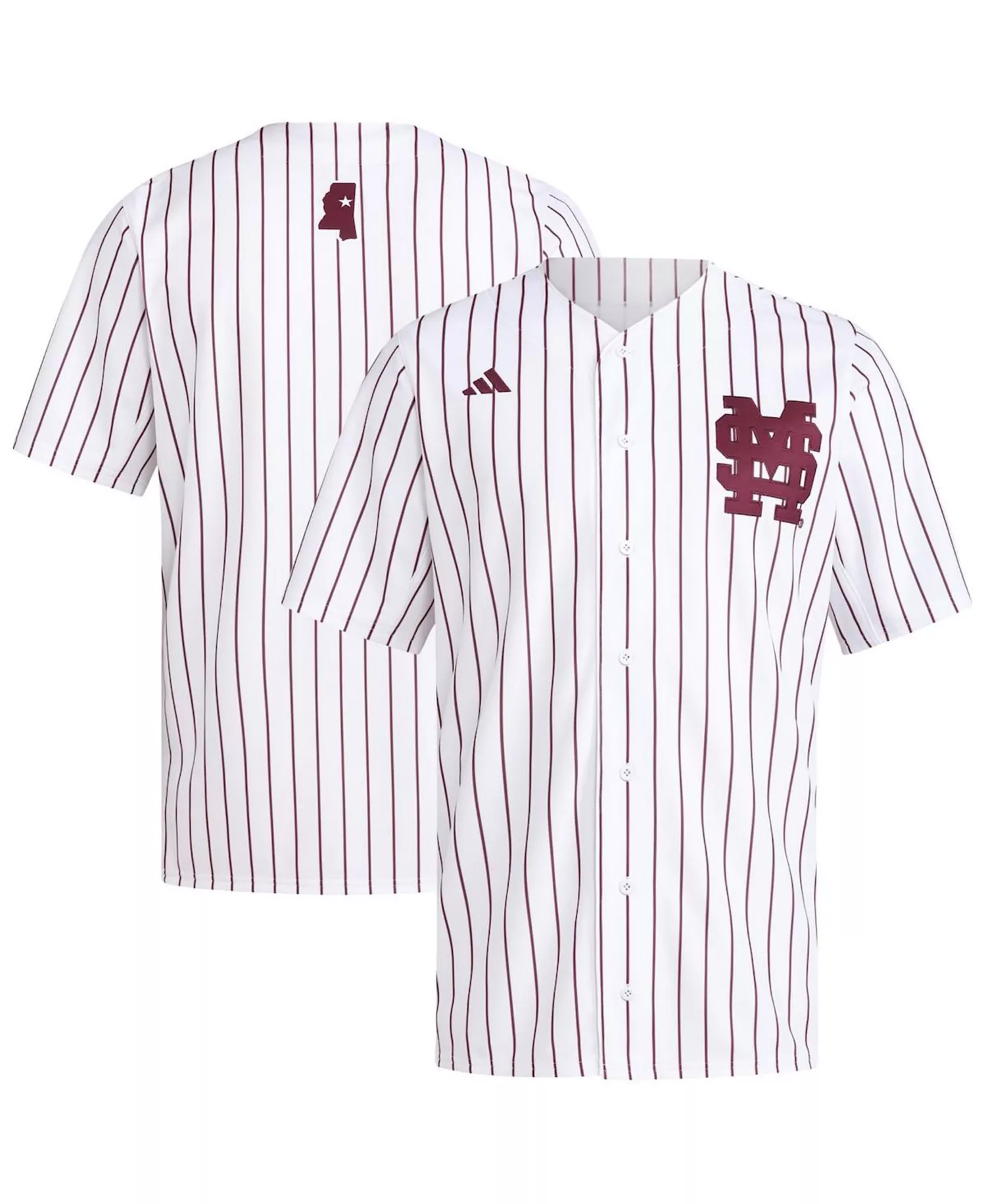 Men's White Mississippi State Bulldogs Replica Baseball Jersey - White - 2XL