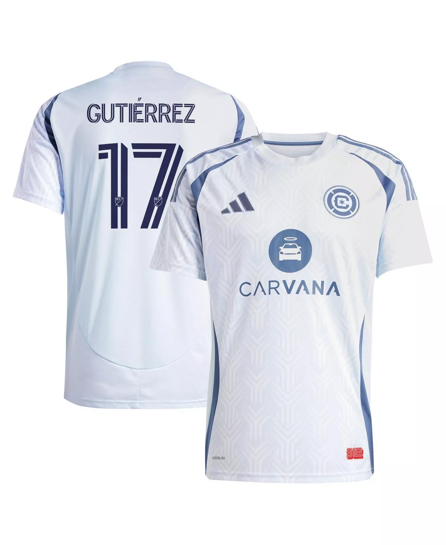 Men's Brian Gutierrez Light Blue Chicago Fire 2025 The Municipal Kit Replica Player Jersey - Light Blue - 2XL