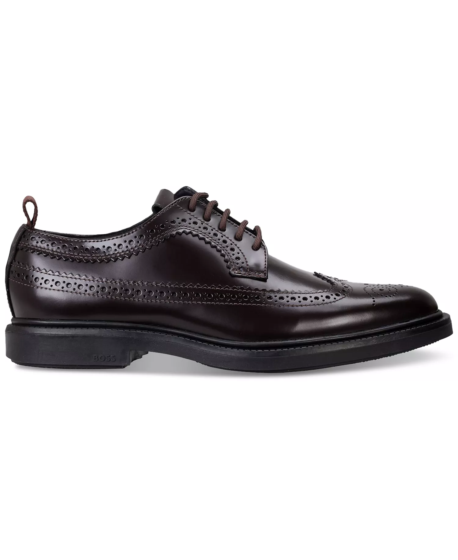 Men's Larry Wingtip Derby Dress Shoe - Dark Red - 10
