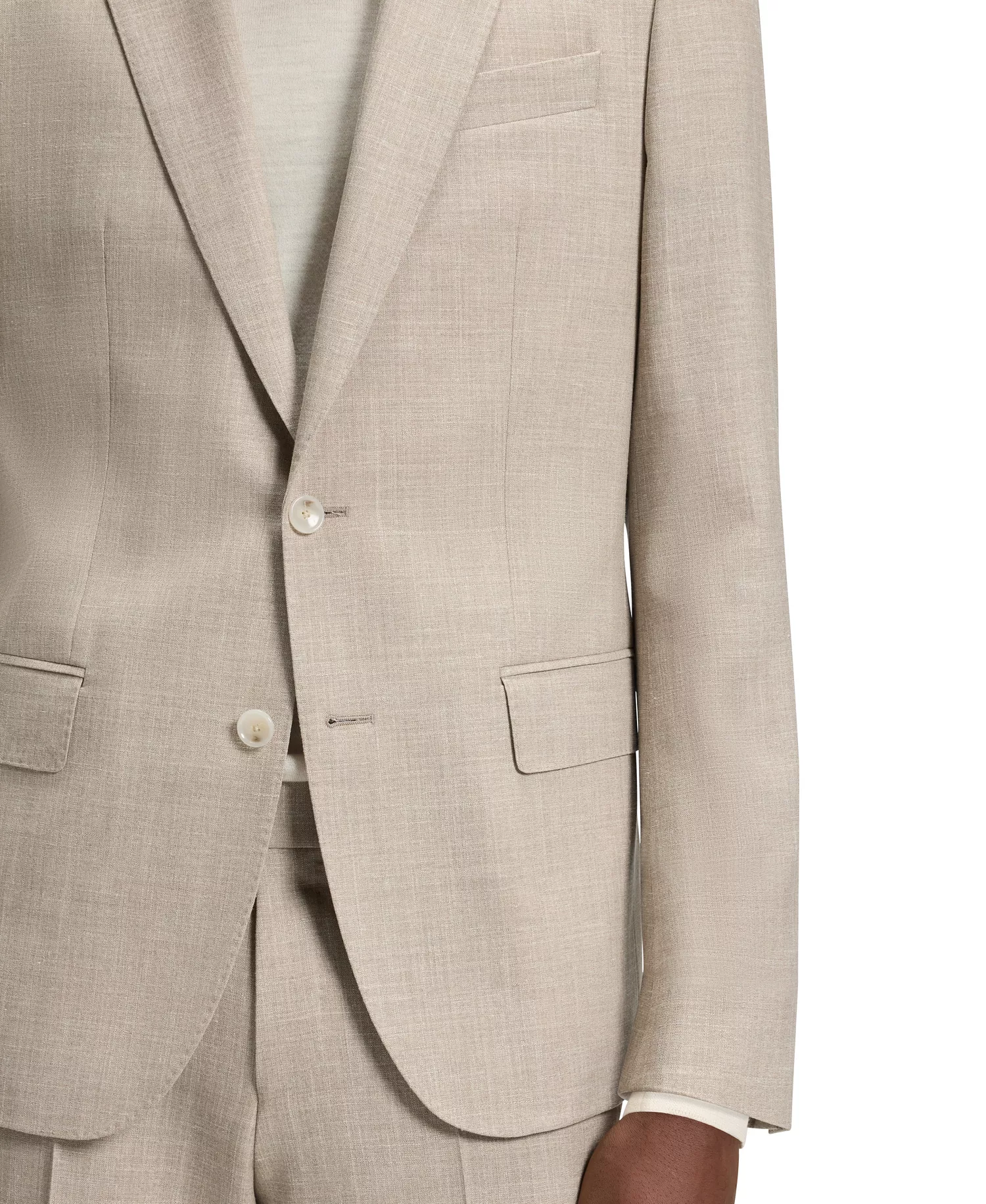BECKHAM x BOSS Men's Two-Piece Slim-Fit Suit - Open Beige - 36R