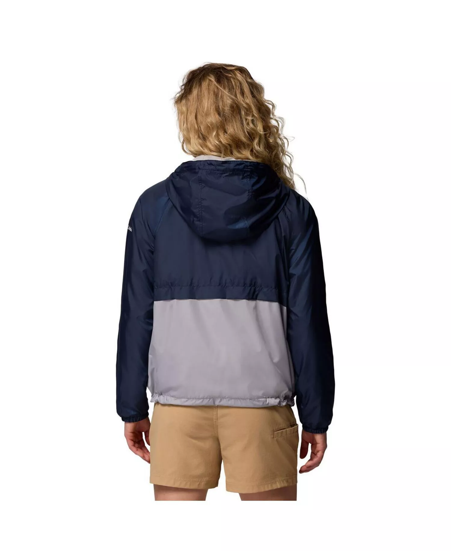 Women's Navy/Gray Dallas Cowboys Spire Hoodie Windbreaker Jacket - Navy, Gray - L