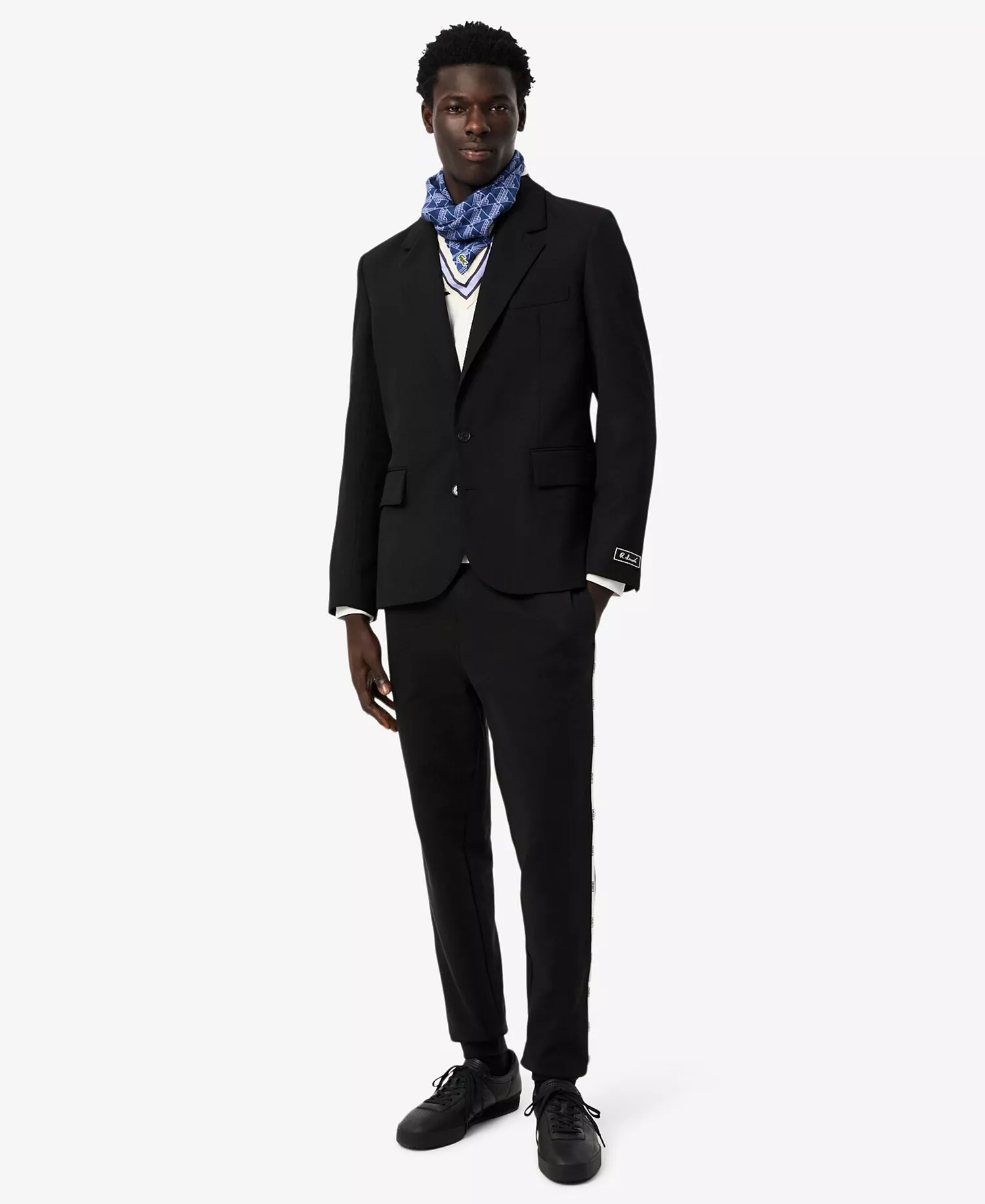 Men's Tapered Fit Tracksuit Trousers - Black - 2XL