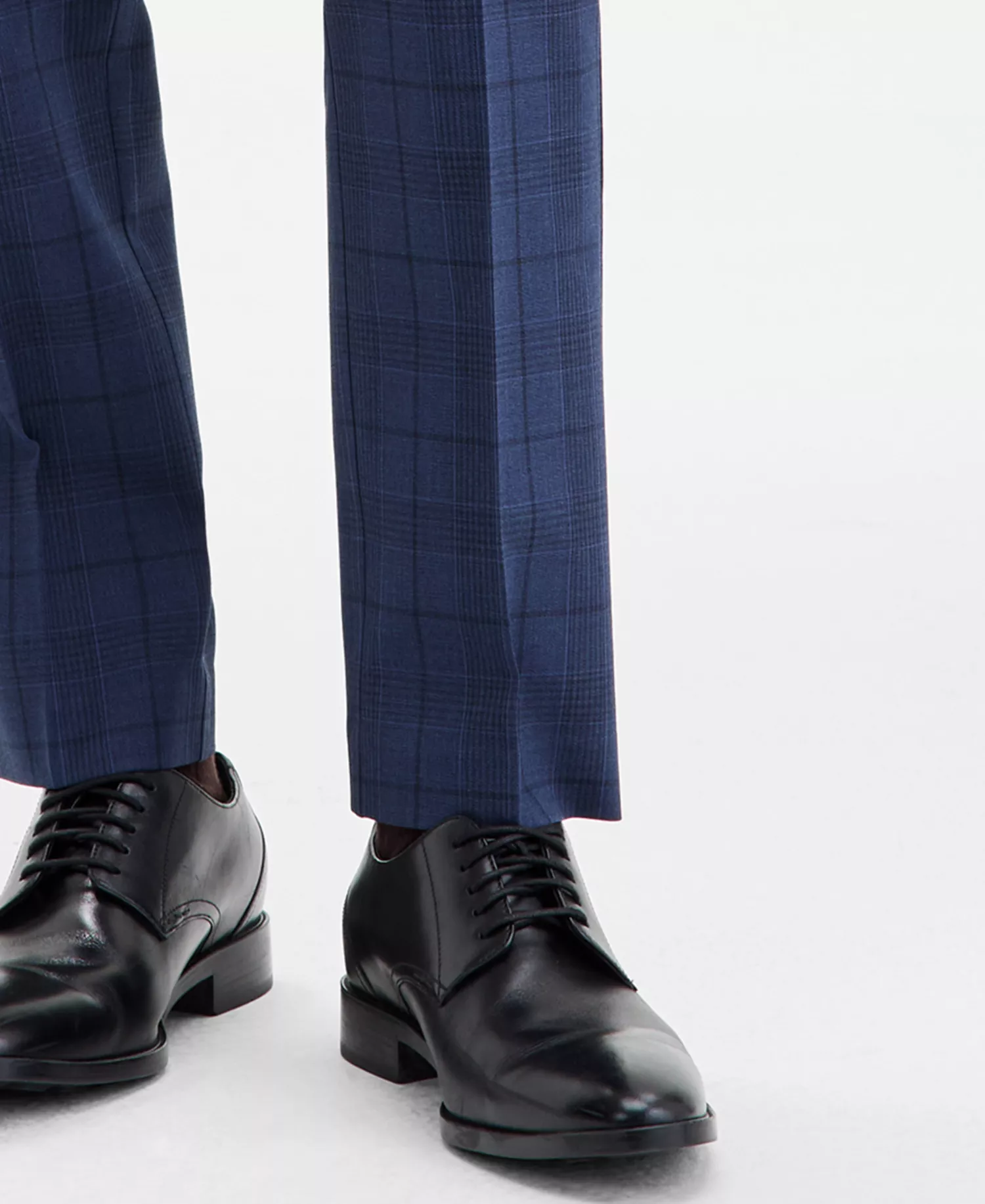 Men's Modern-Fit Stretch Dress Fall Pants - Blue Plaid - 30 - 30