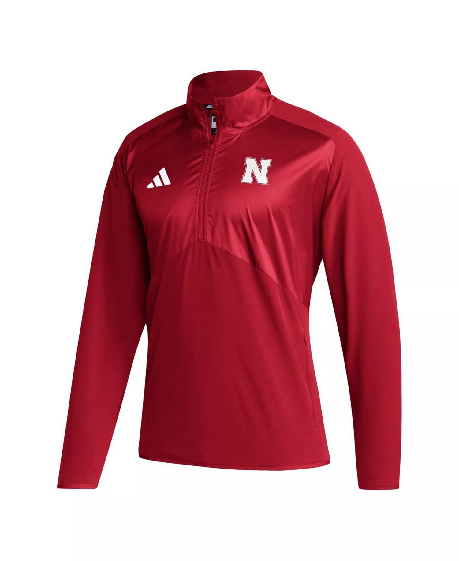Men's Scarlet Nebraska Huskers Sideline AEROREADY Raglan Sleeve Quarter-Zip Jacket - Scarlet - 2XL