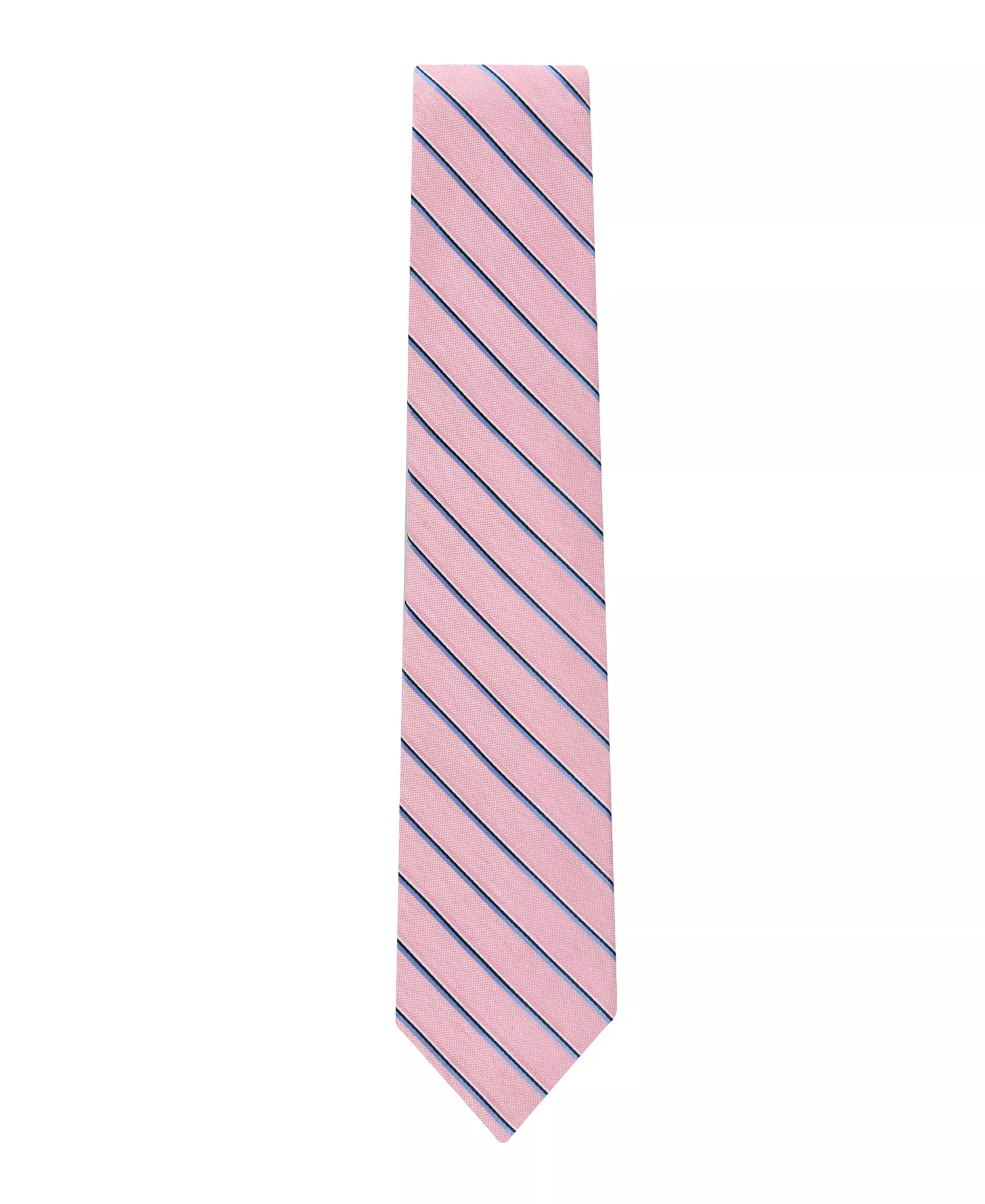 Men's Seasonal Striped Pattern Tie - Pink - ONE SIZE