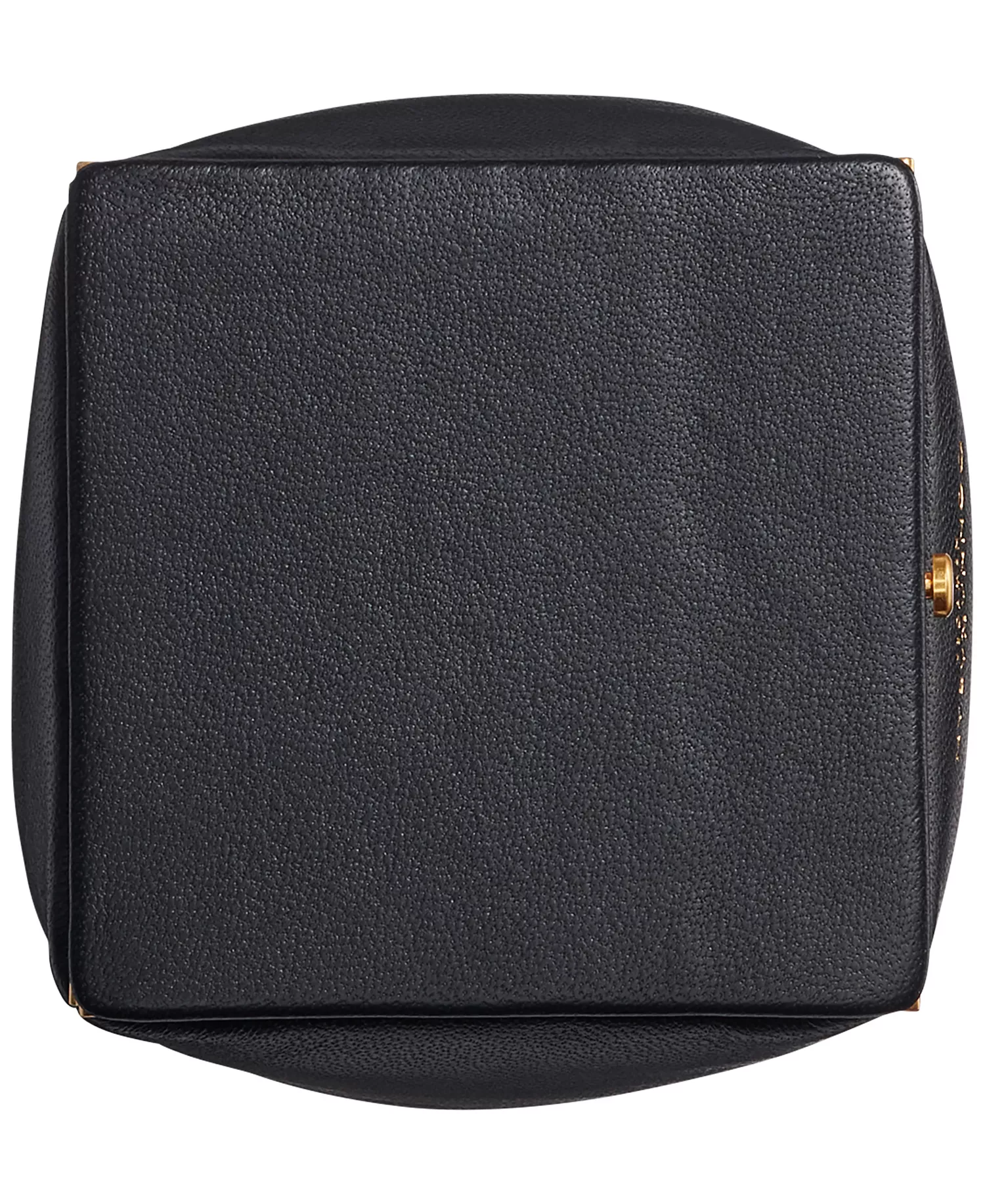 Sisal Mini Leather Clutch Shoulder Bag - Black/Gold - ONE SIZE