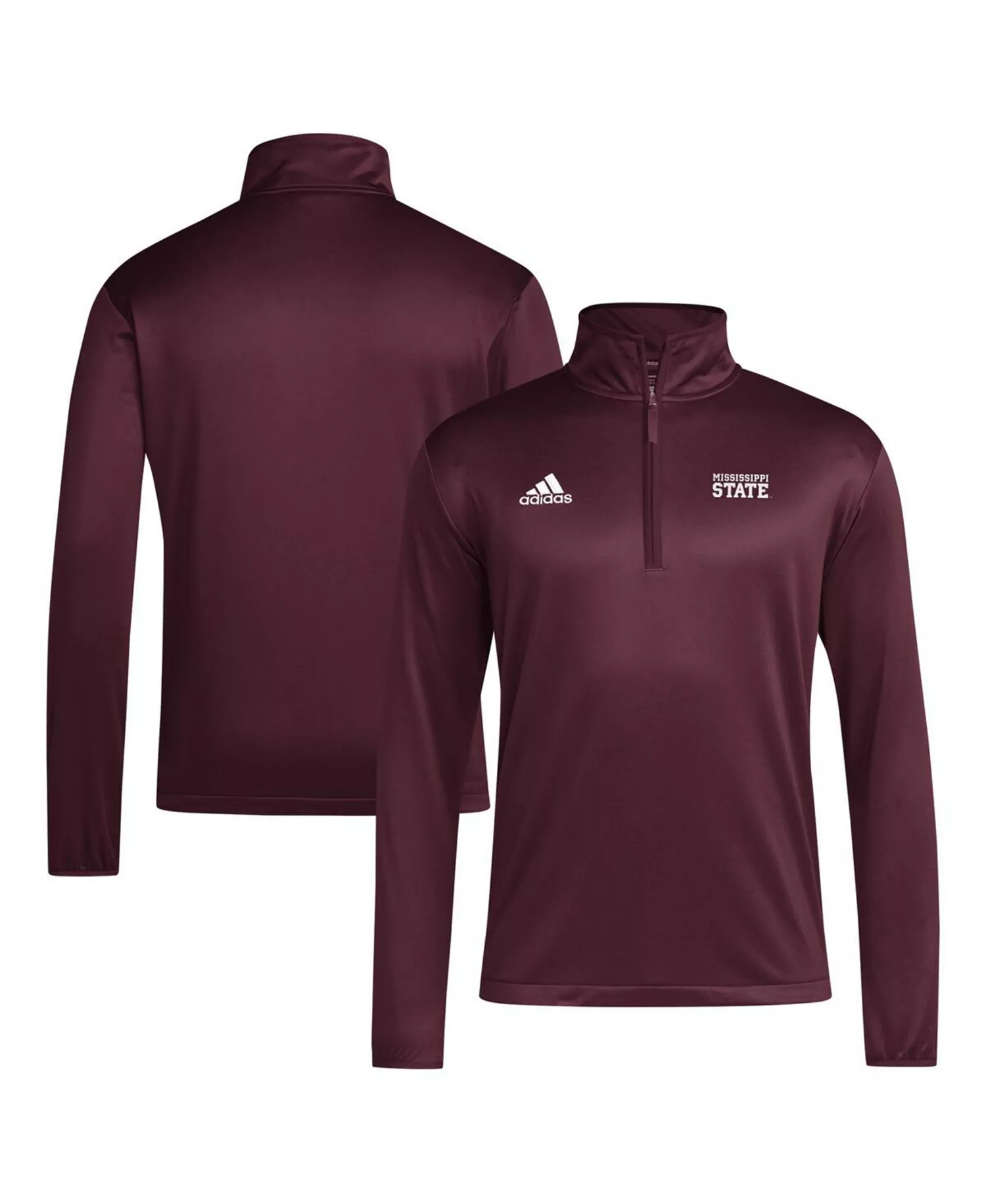 Men's Maroon Mississippi State Bulldogs 2024 Coaches Sideline Quarter-Zip Sweatshirt - Maroon - 2XL