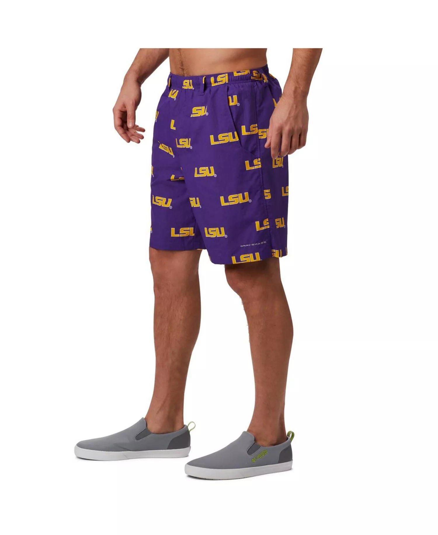 Men's Purple LSU Tigers Back cast III Printed Shorts - Purple - S
