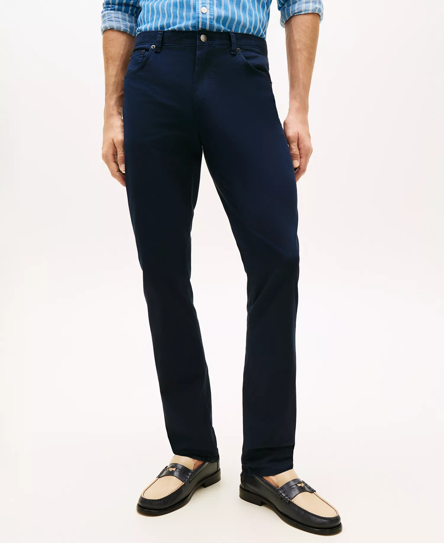 Men's Denton Slim-Straight Five-Pocket Stretch Essential Twill Pants - Desert Sky - 30 - 30