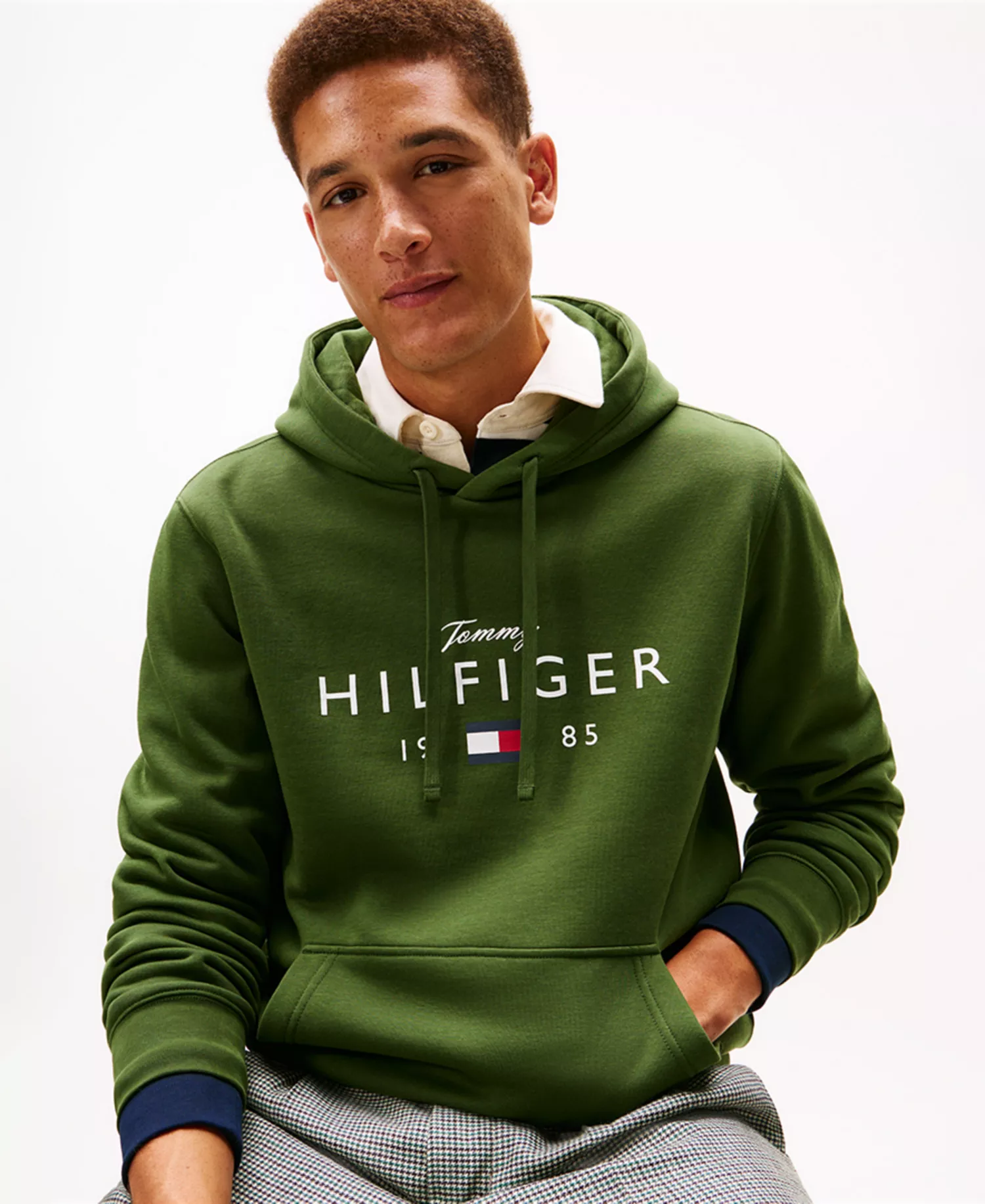 Men's Big Hilfiger Regular-Fit Hoodie - Mountain Pine - L