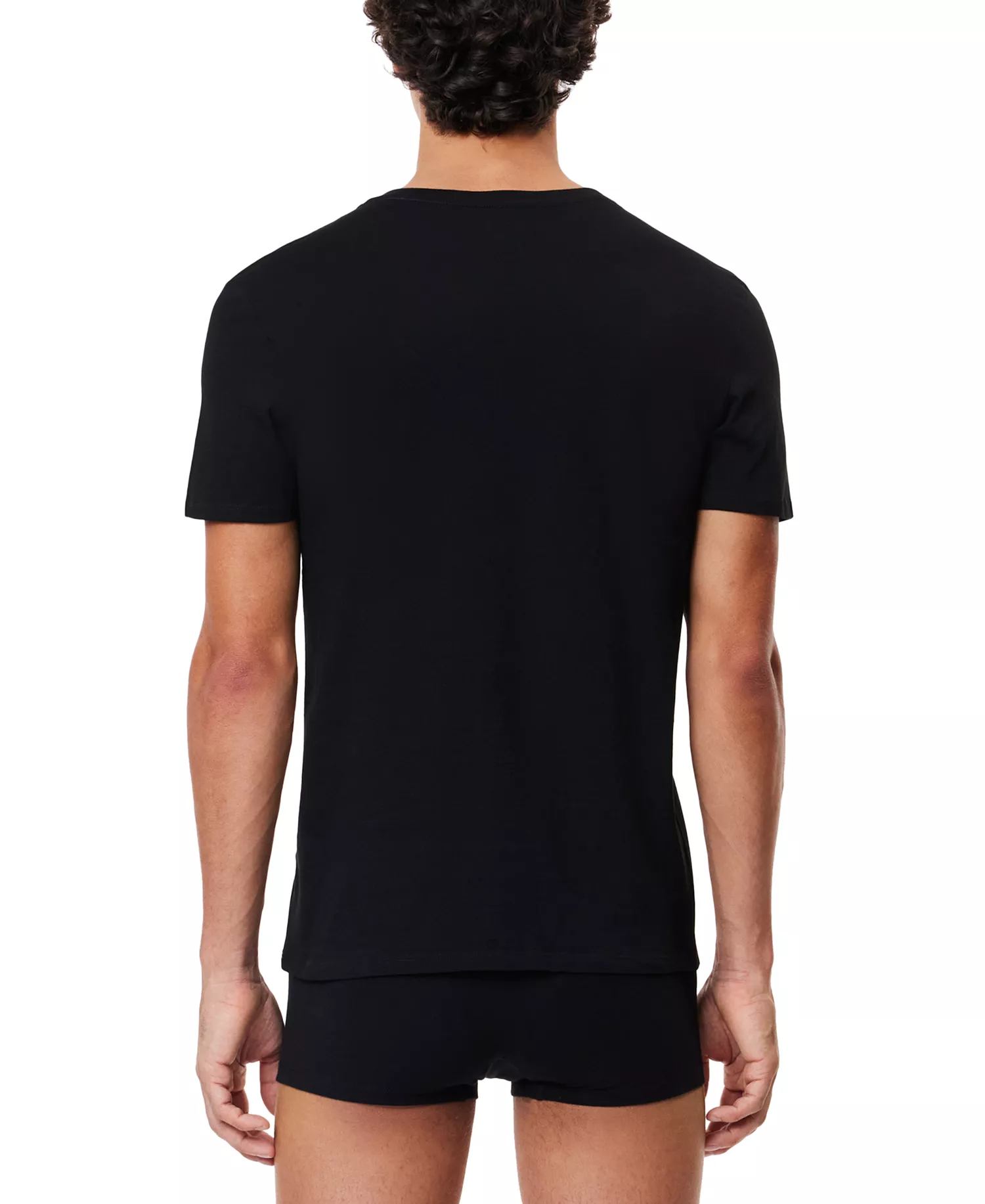 Men's 3-Pack Slim-Fit V-Neck Undershirts - BLACK - L