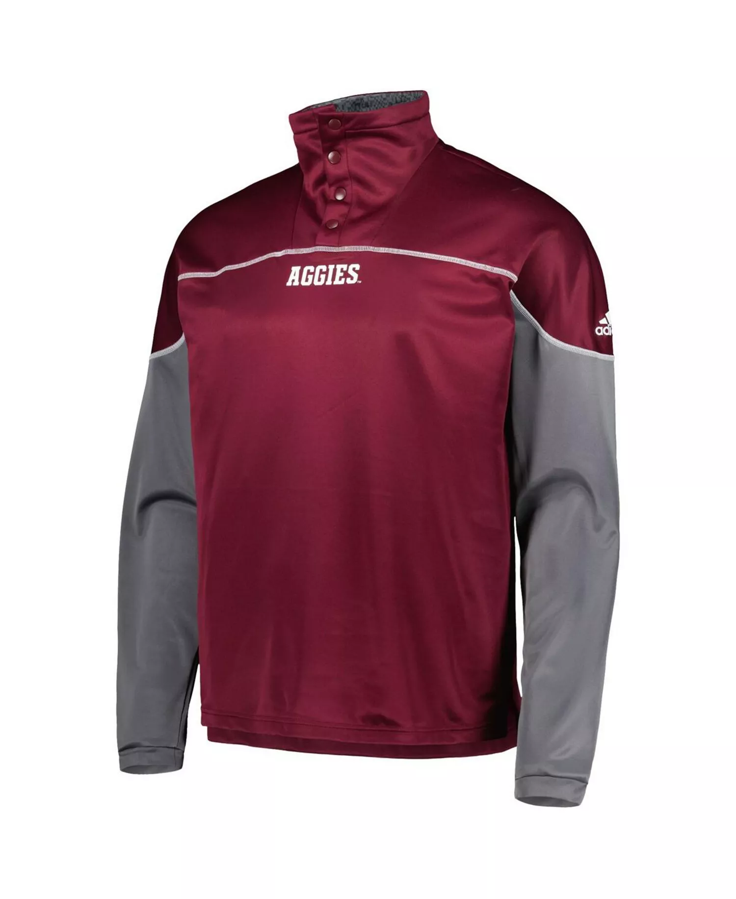 Men's Maroon Texas A&M Aggies AEROREADY Knit Quarter-Snap Jacket - Maroon - 2XL