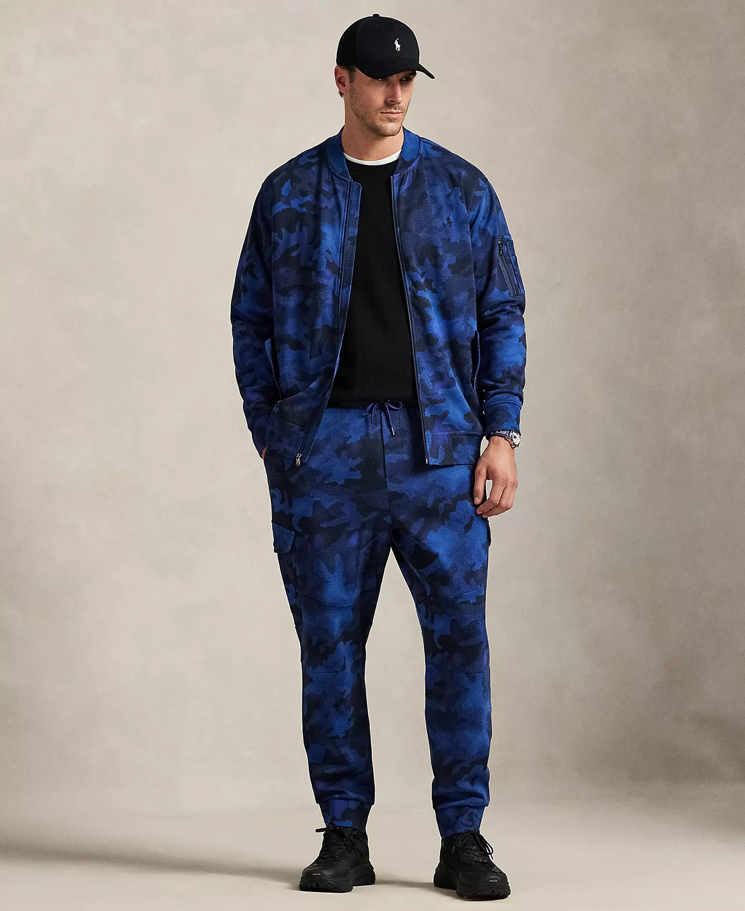 Men's Big & Tall Camo Print Long Sleeves Sweatshirt - Spy Camo - 2LT