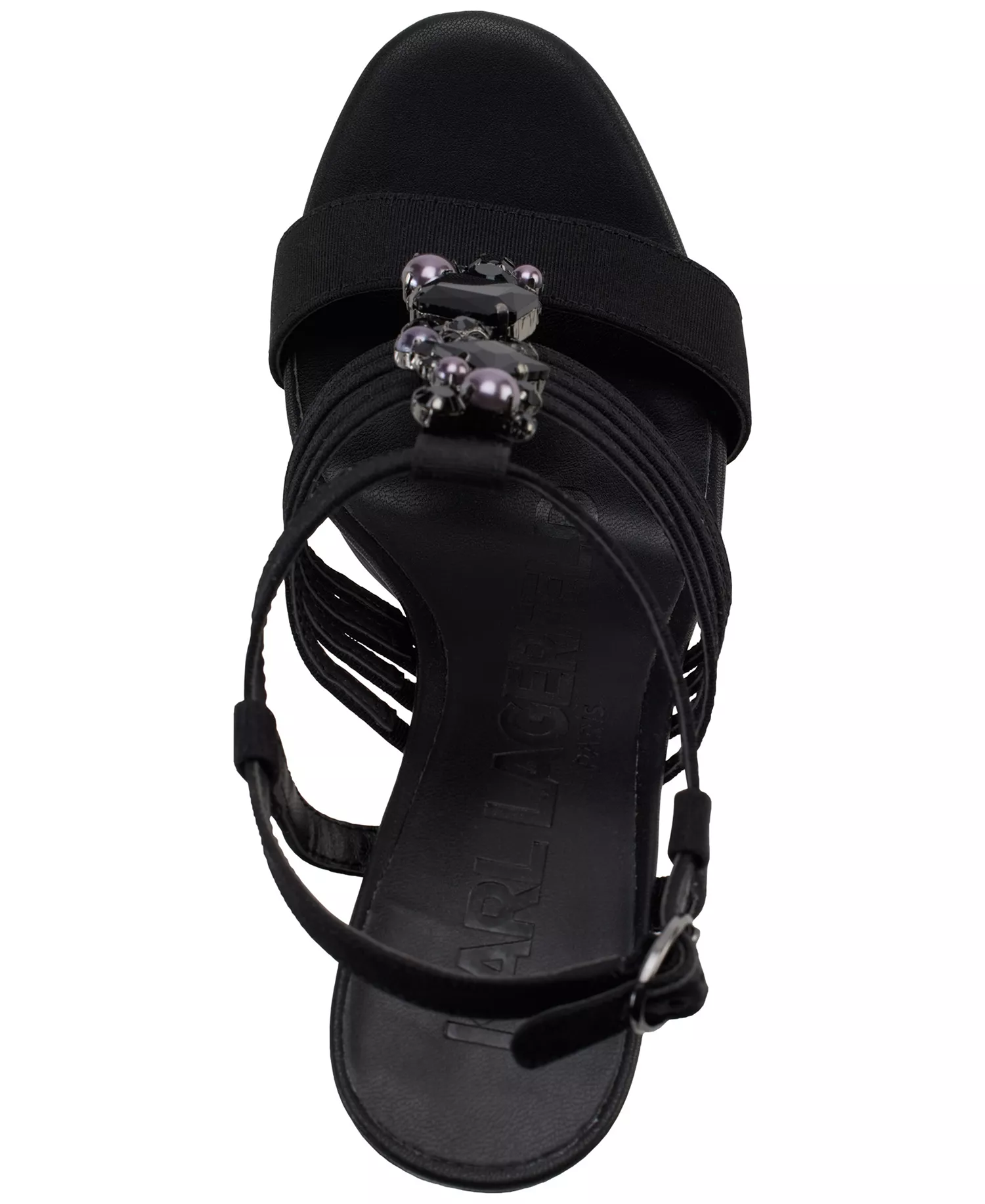 Cicely Strappy Embellished Dress Sandals - Black - 5.5M
