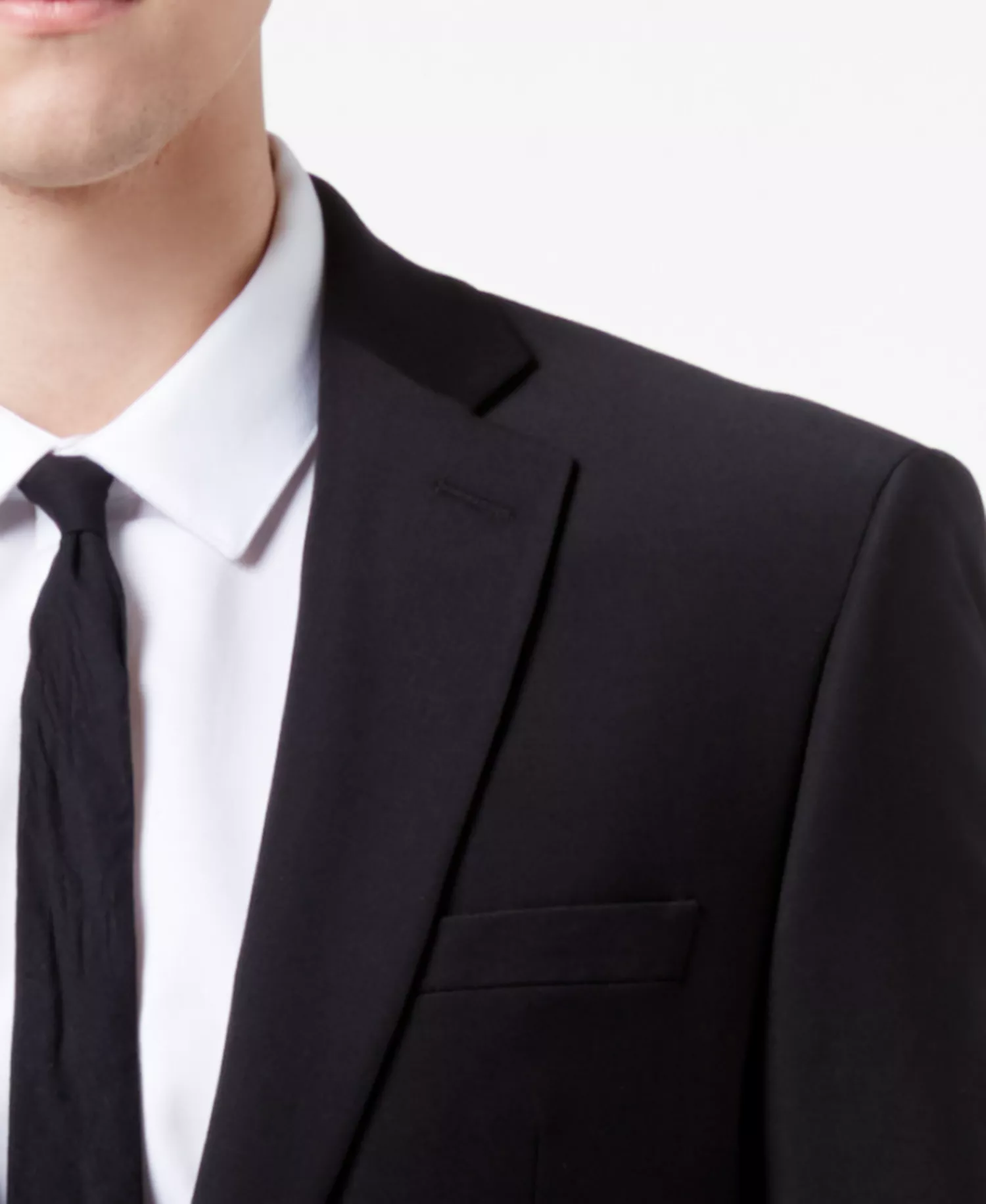 Men's Slim-Fit Wool Infinite Stretch Suit Jacket - CLOSE OUT! - Black - 38R